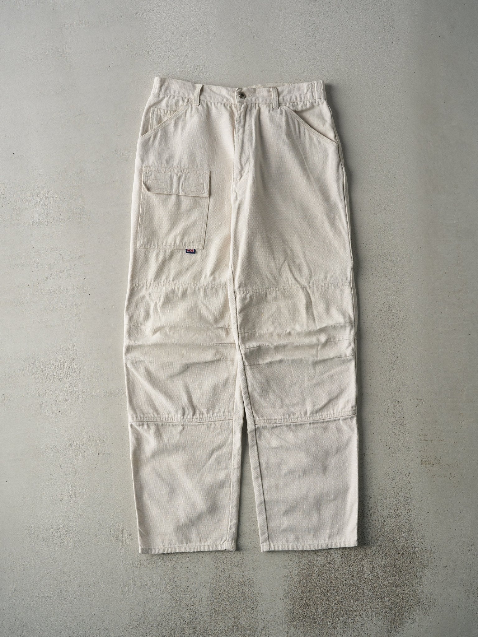 Vintage Rare 80s Light Beige Helly Hansen Double Knee Work Pants (32x31)