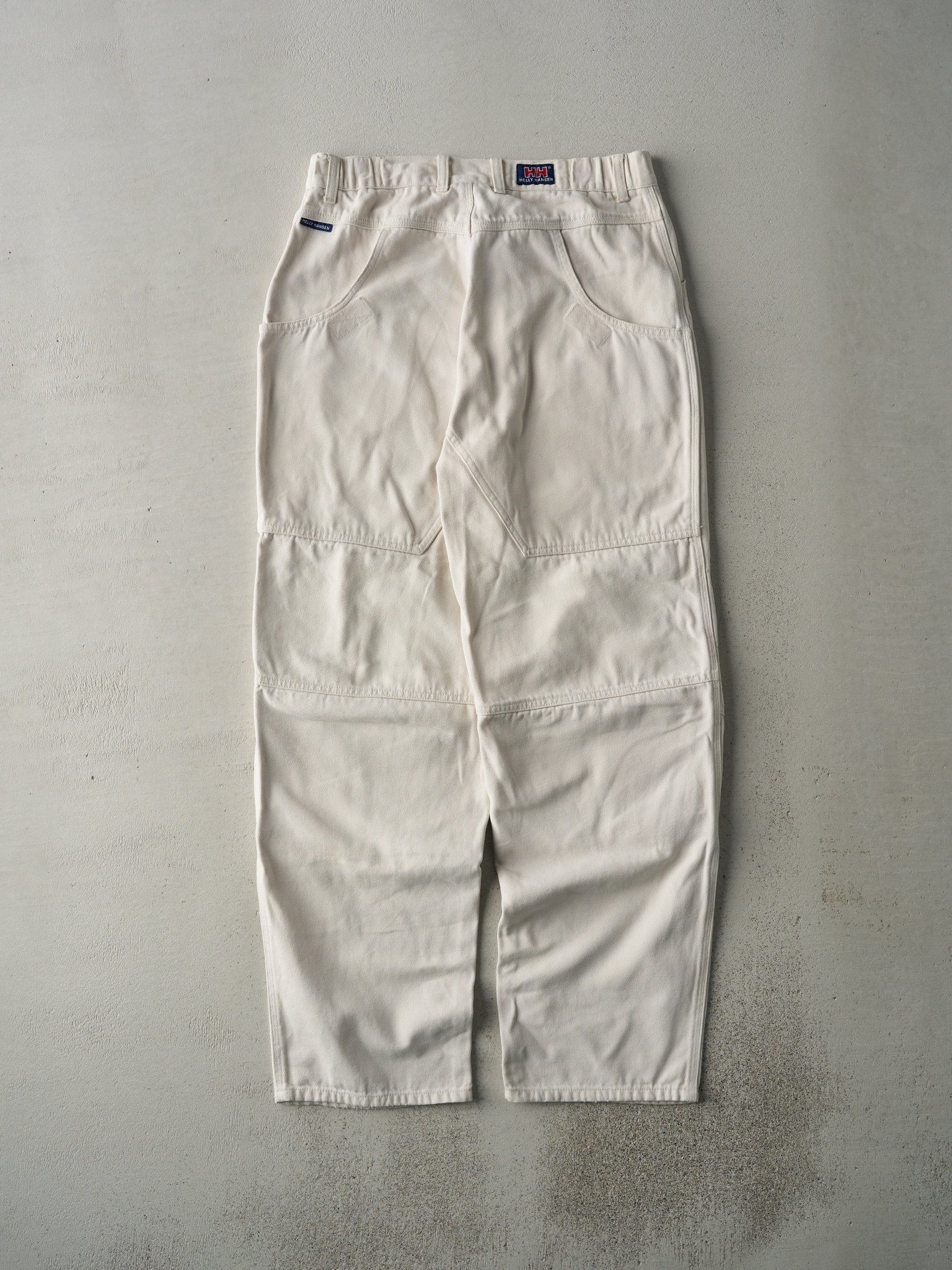 Vintage Rare 80s Light Beige Helly Hansen Double Knee Work Pants (32x31)