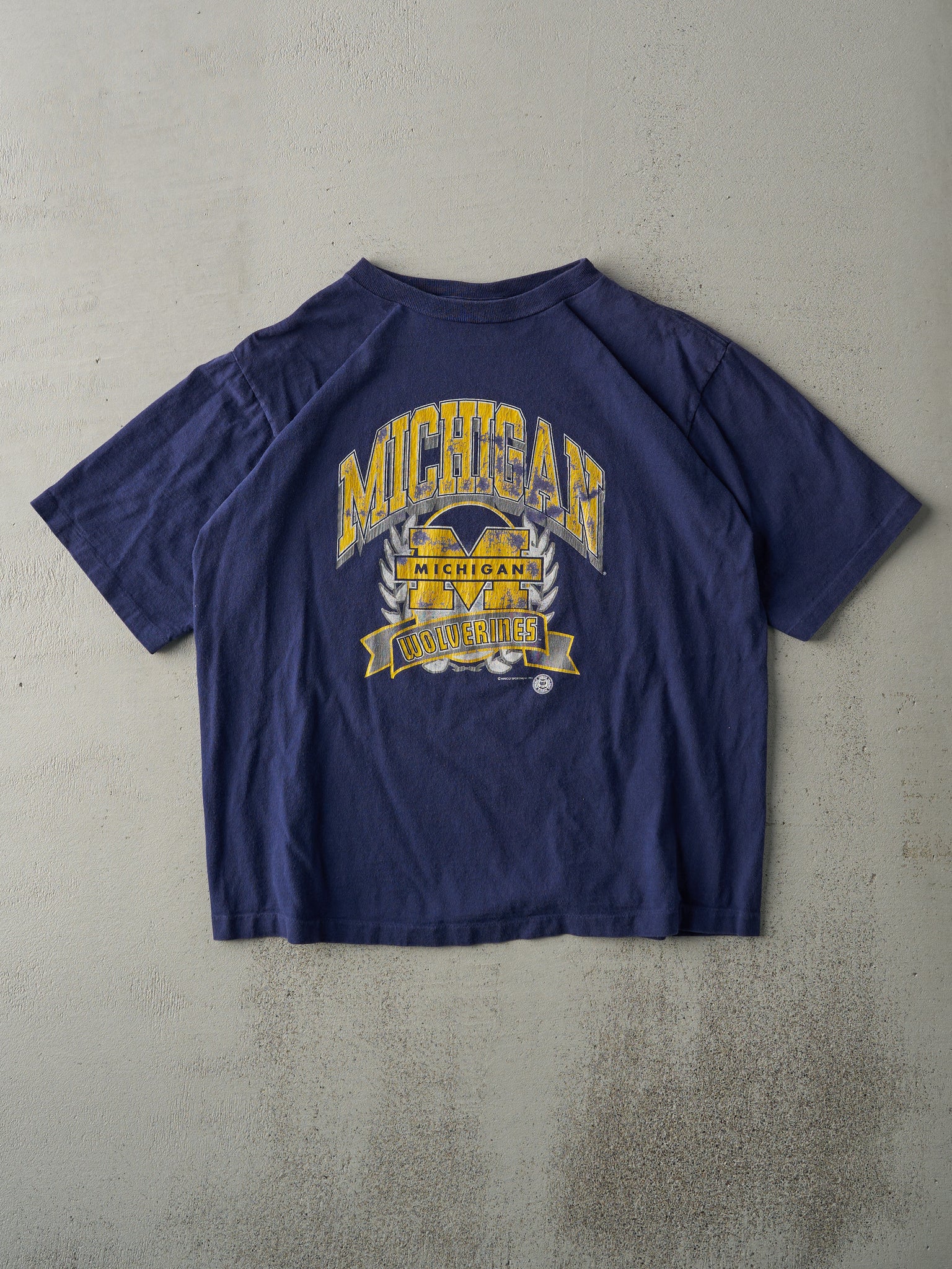 Vintage 93' Blue Michigan Wolverines Single Stitch Tee (M)