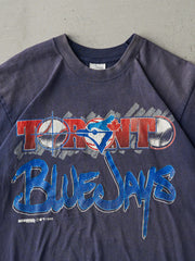 Vintage 93' Navy Sun Faded Blue Toronto Blue Jays Tee (M)