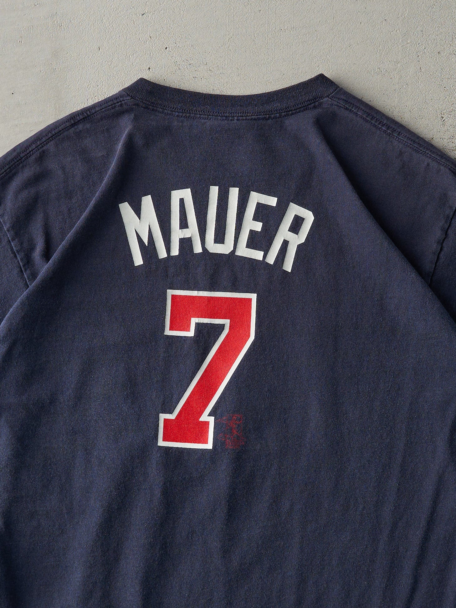 Vintage Y2K Navy Blue Minnesota Twins Joe Mauer Player Tee (S)