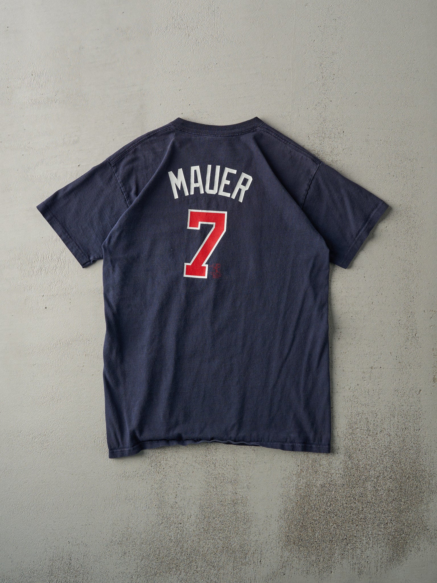 Vintage Y2K Navy Blue Minnesota Twins Joe Mauer Player Tee (S)