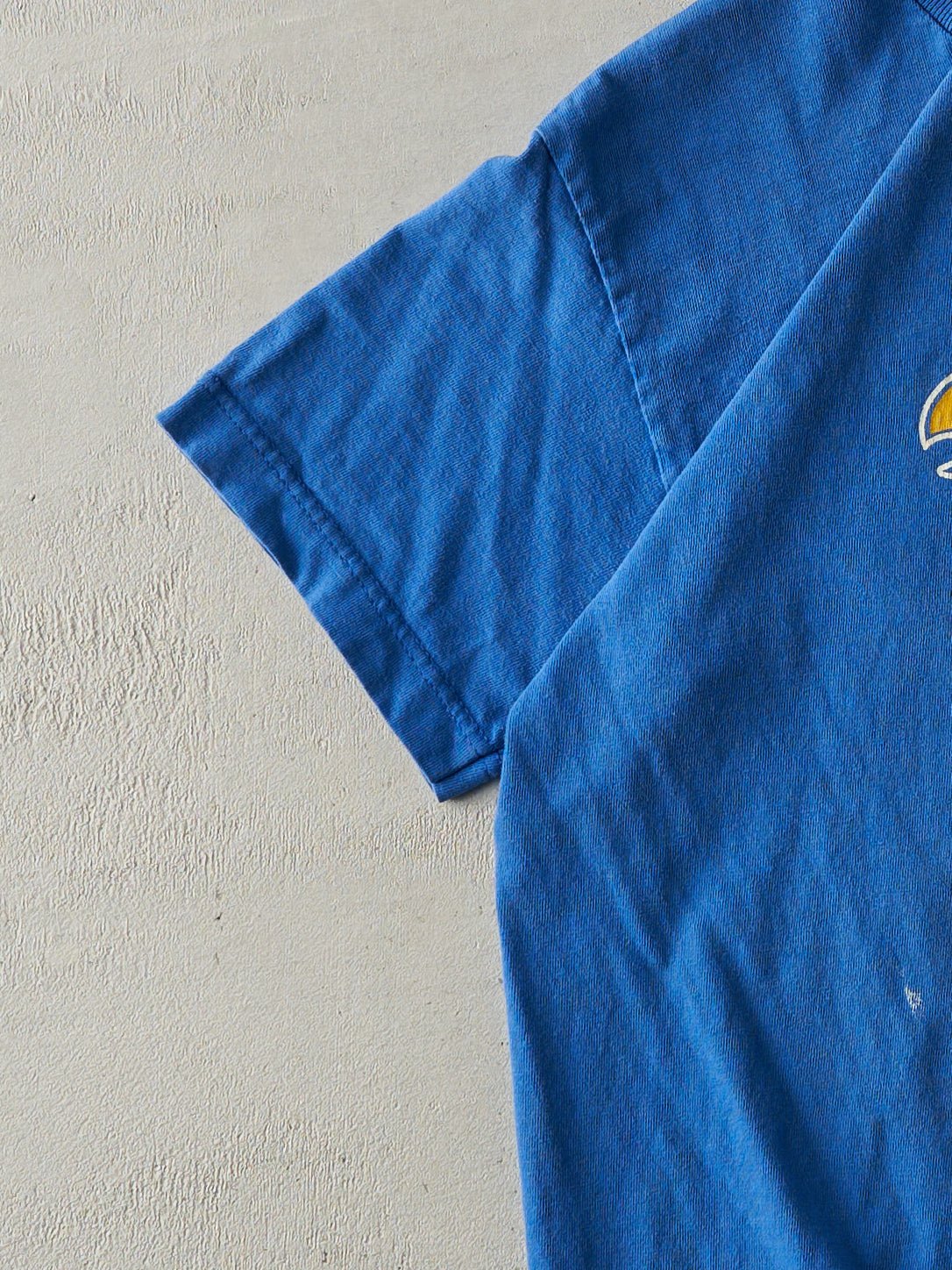 Vintage Y2K Blue Nike Middle Swoosh Kansas Jayhawks Tee (XS)