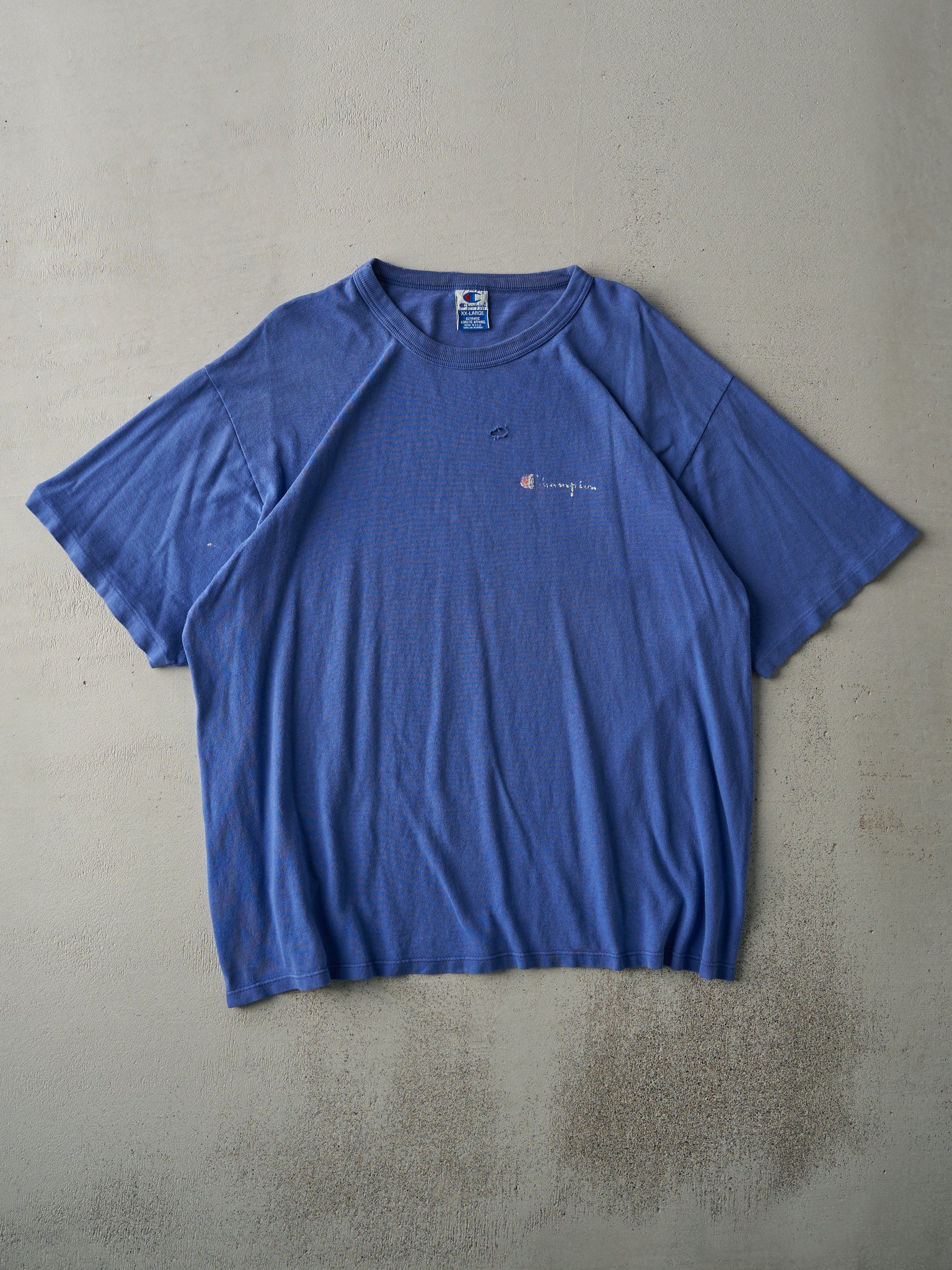 Vintage 90s Blue Champion Logo Tee (L/XL)