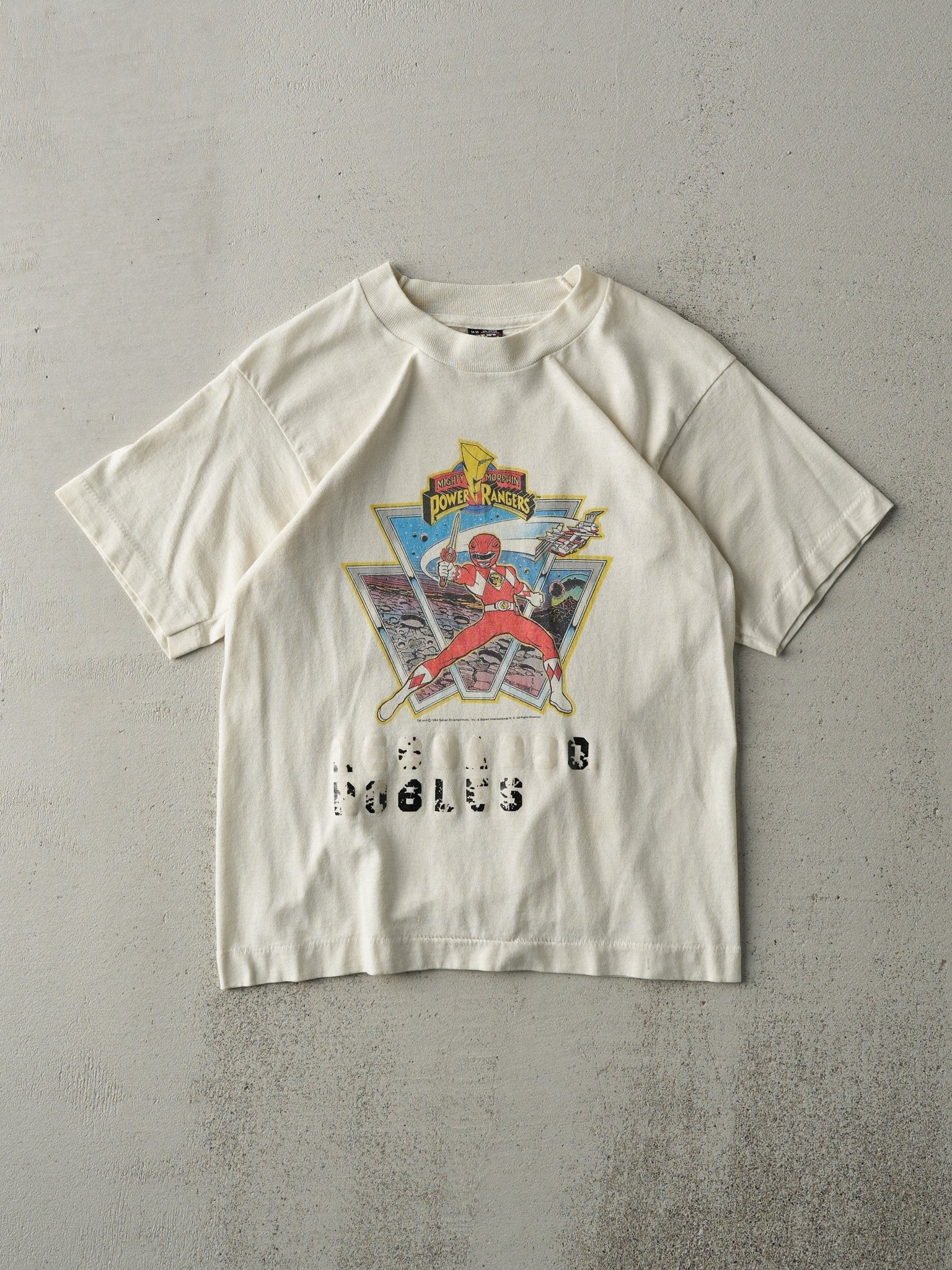 Vintage 94' Beige Power Rangers Single Stitch Baby Tee (XS) – Rebalance ...
