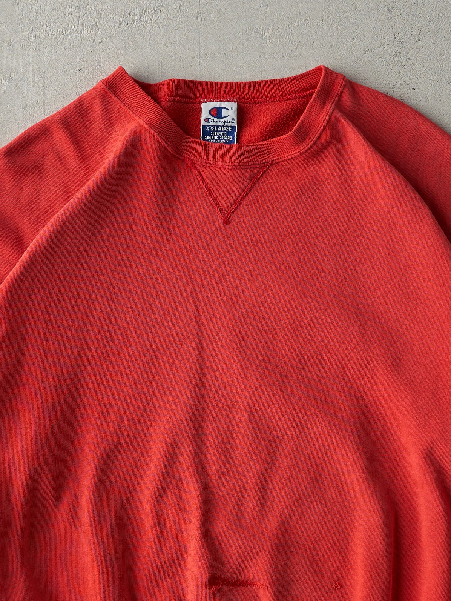 Vintage 90s Red Champion Blank Crewneck (XL)