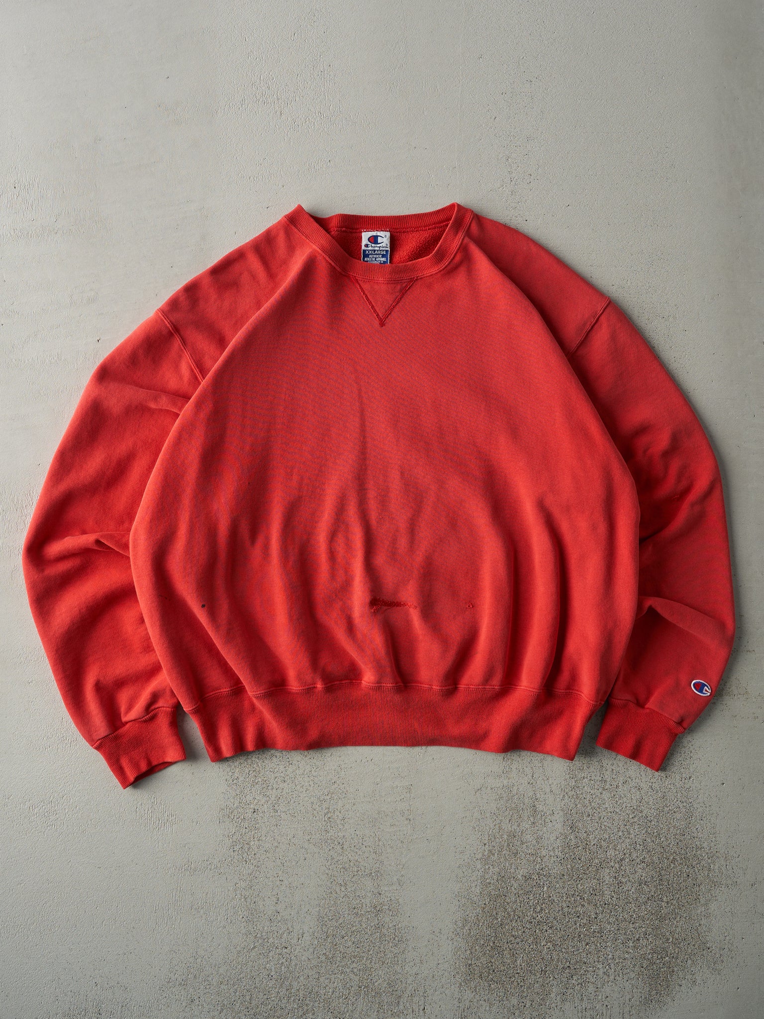 Vintage 90s Red Champion Blank Crewneck (XL)