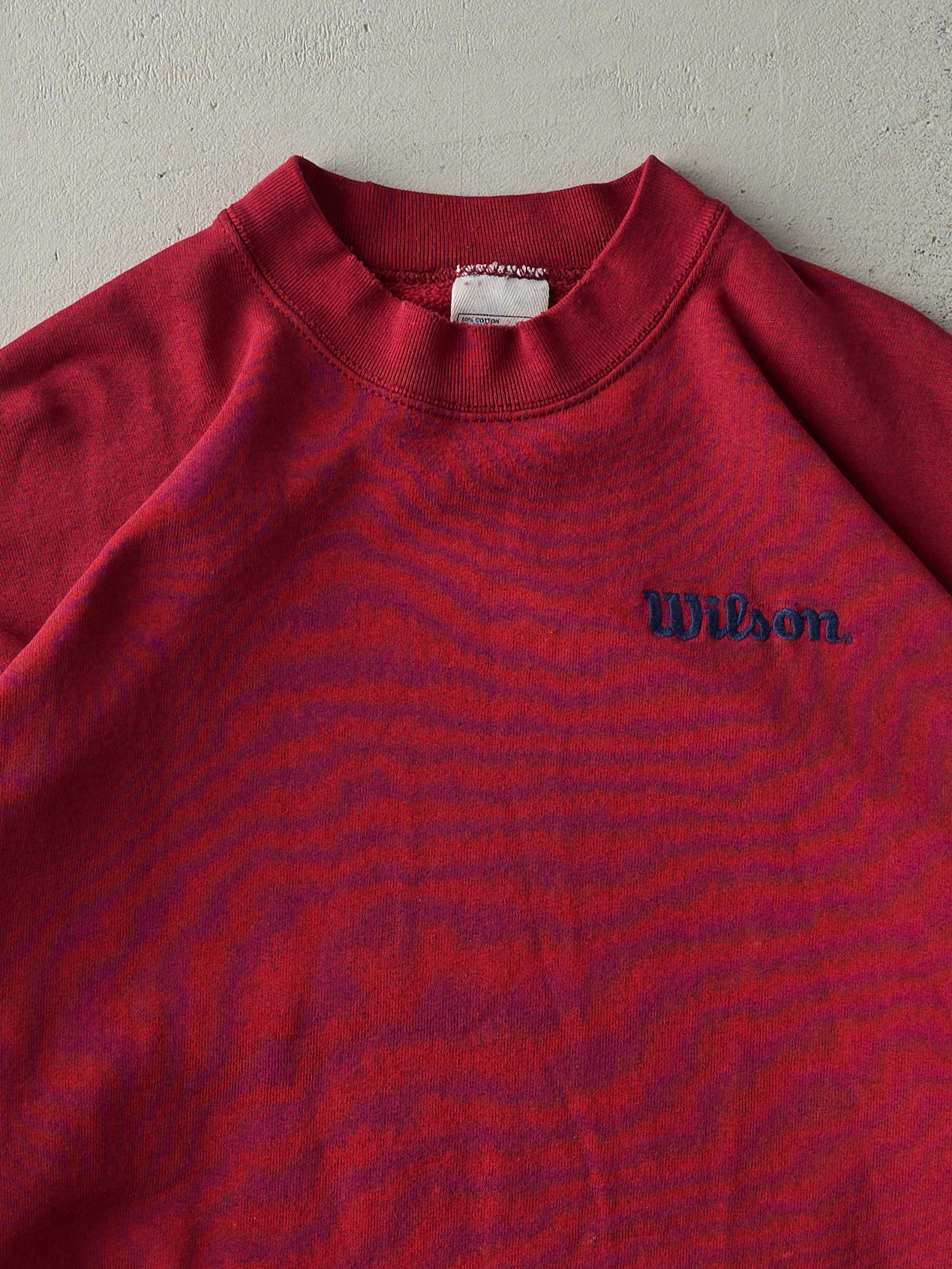 Vintage 90s Burgundy Wilson Embroidered Logo Crewneck (L)