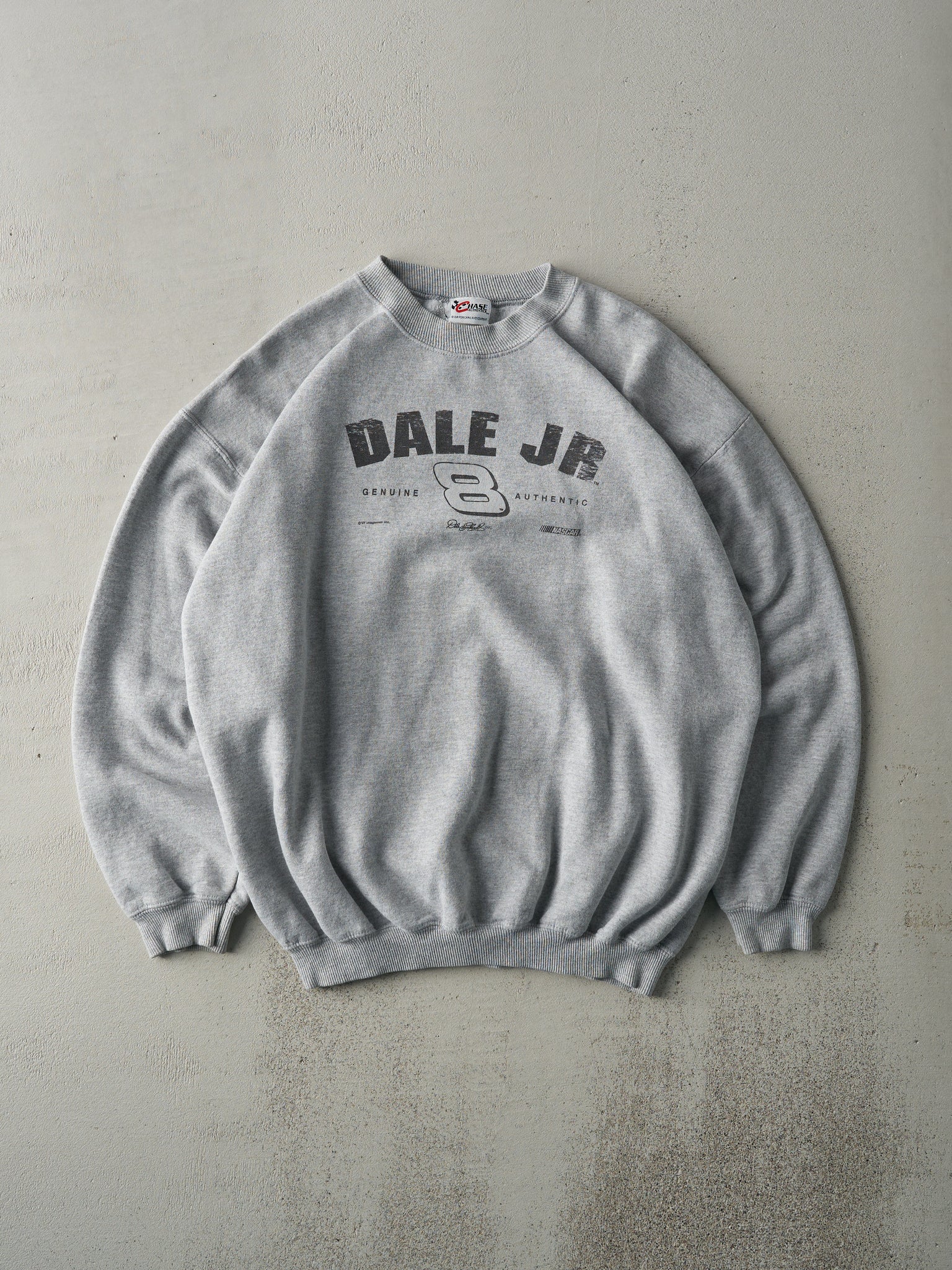 Vintage 90s Heather Grey Dale Jr. Nascar Crewneck (L)