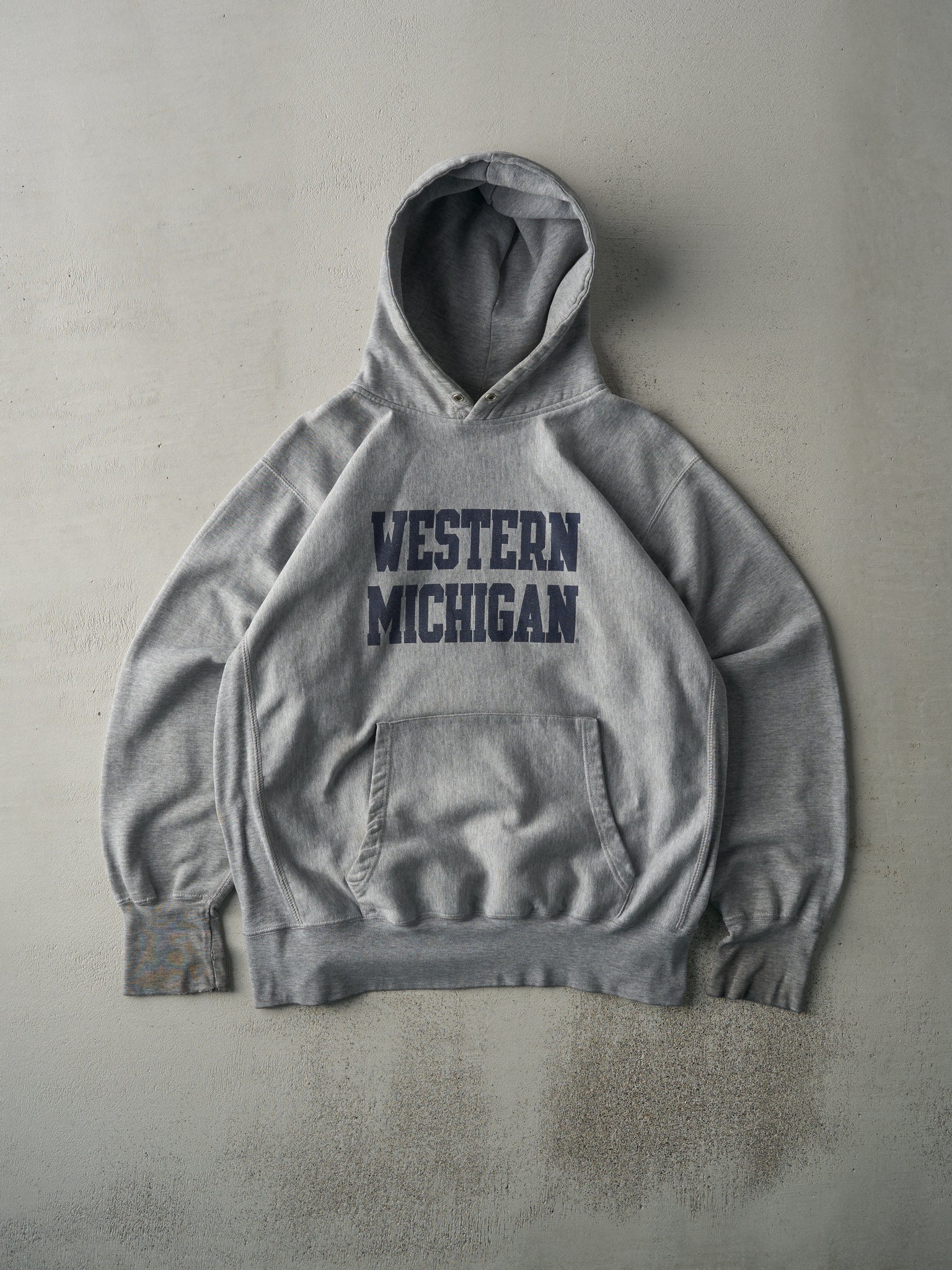 Vintage 90s Grey Western Michigan Hoodie (L)