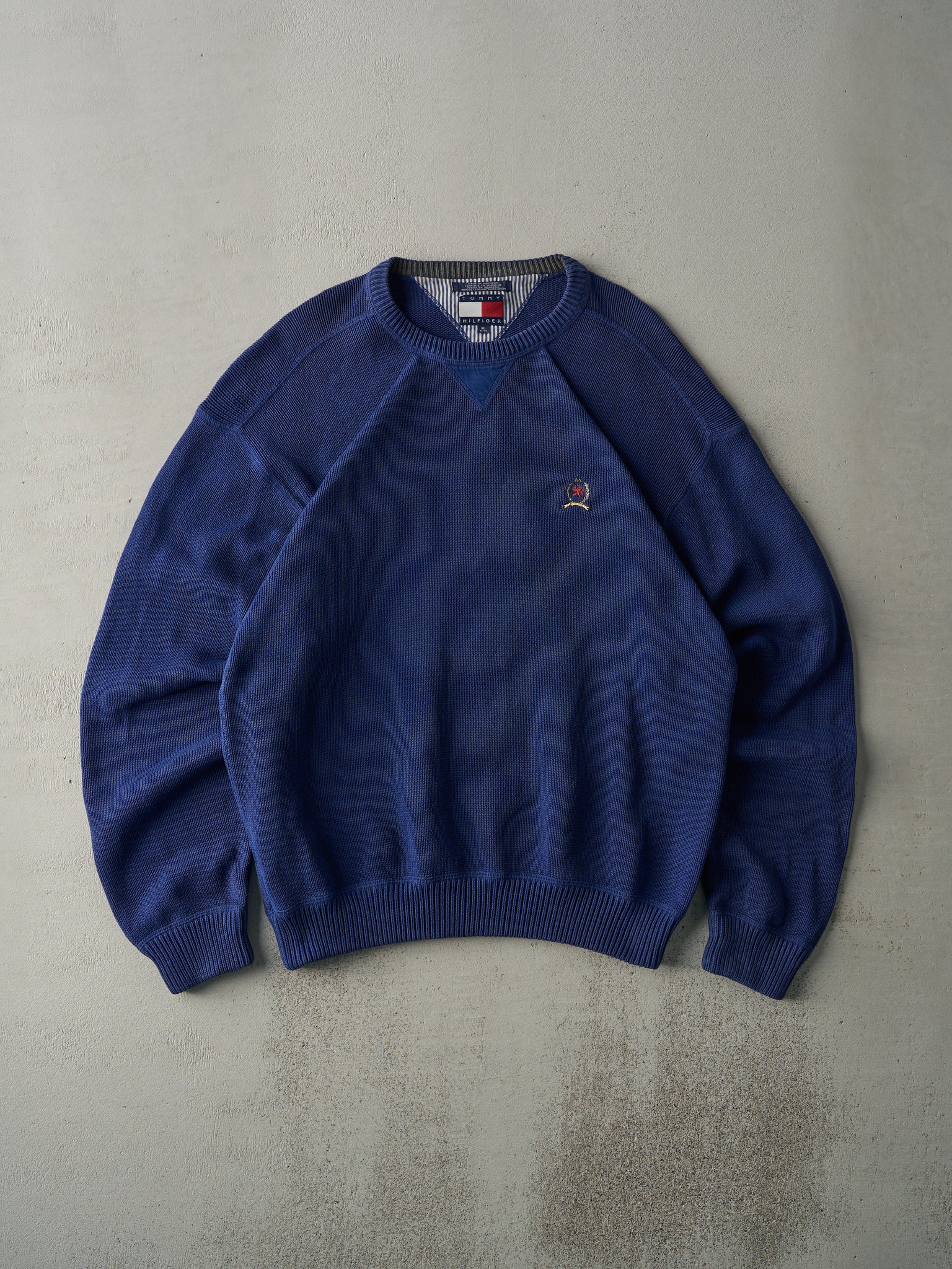 Vintage 90s Royal Blue Tommy Hilfiger Knit Sweater (M)