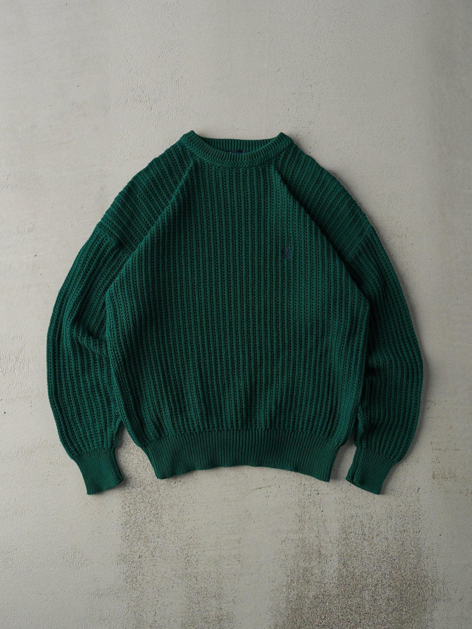 Vintage 90s Forest Green Nautica Knit Sweater (M)