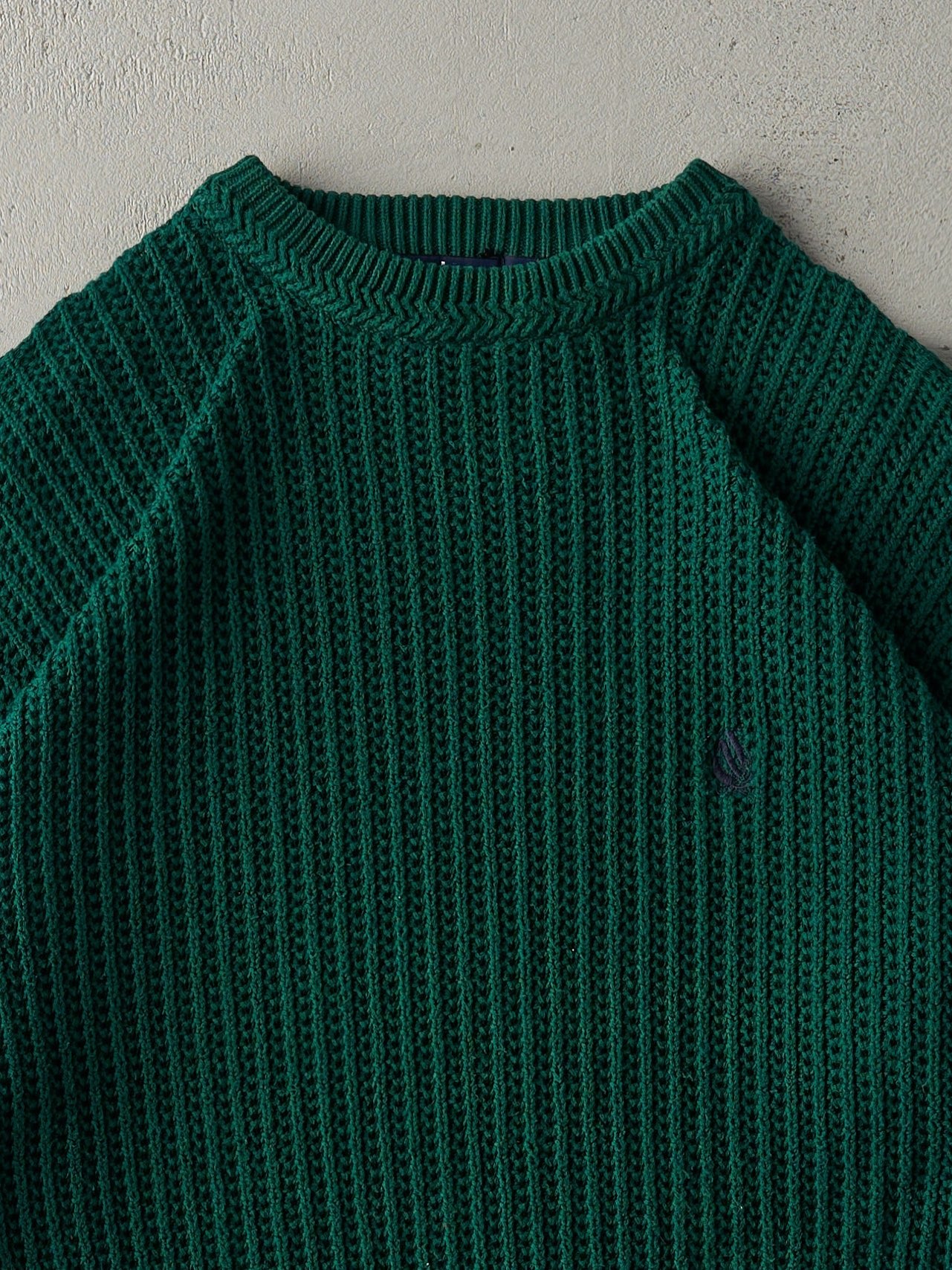 Vintage 90s Forest Green Nautica Knit Sweater (M)