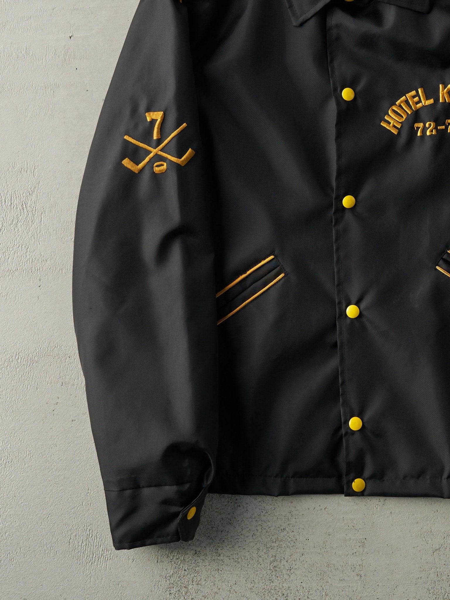 Vintage 70s Black Hotel Kerby Jacket (M)