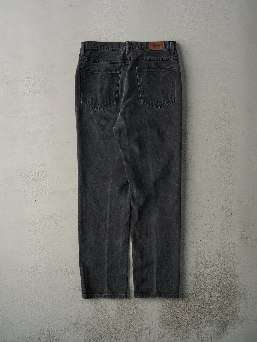Vintage 90s Faded Black LL Bean Classic Fit Denim Pants (31x29)