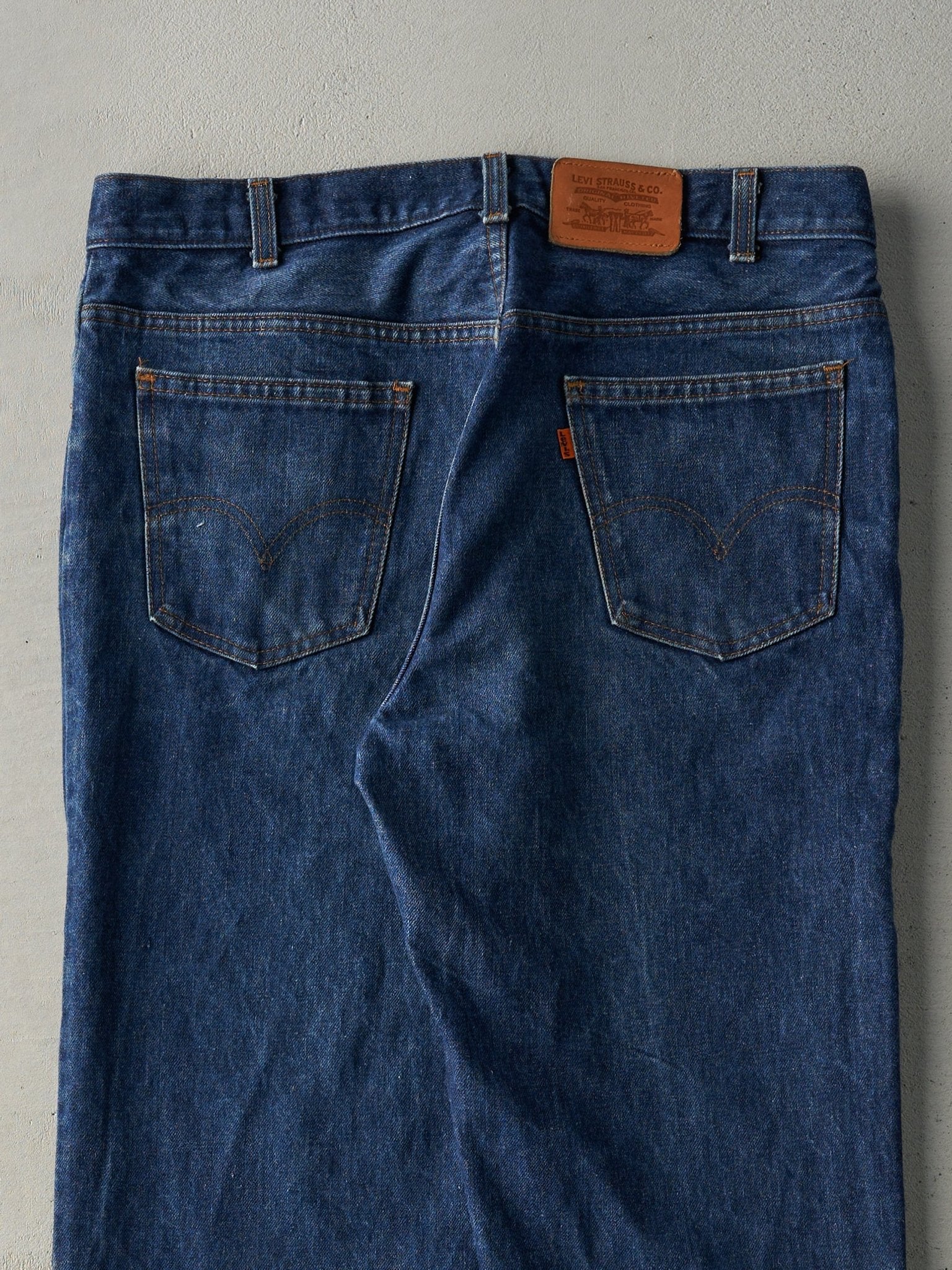 Vintage 80s Dark Wash Orange Tab Levi's Jeans (35x28.5)