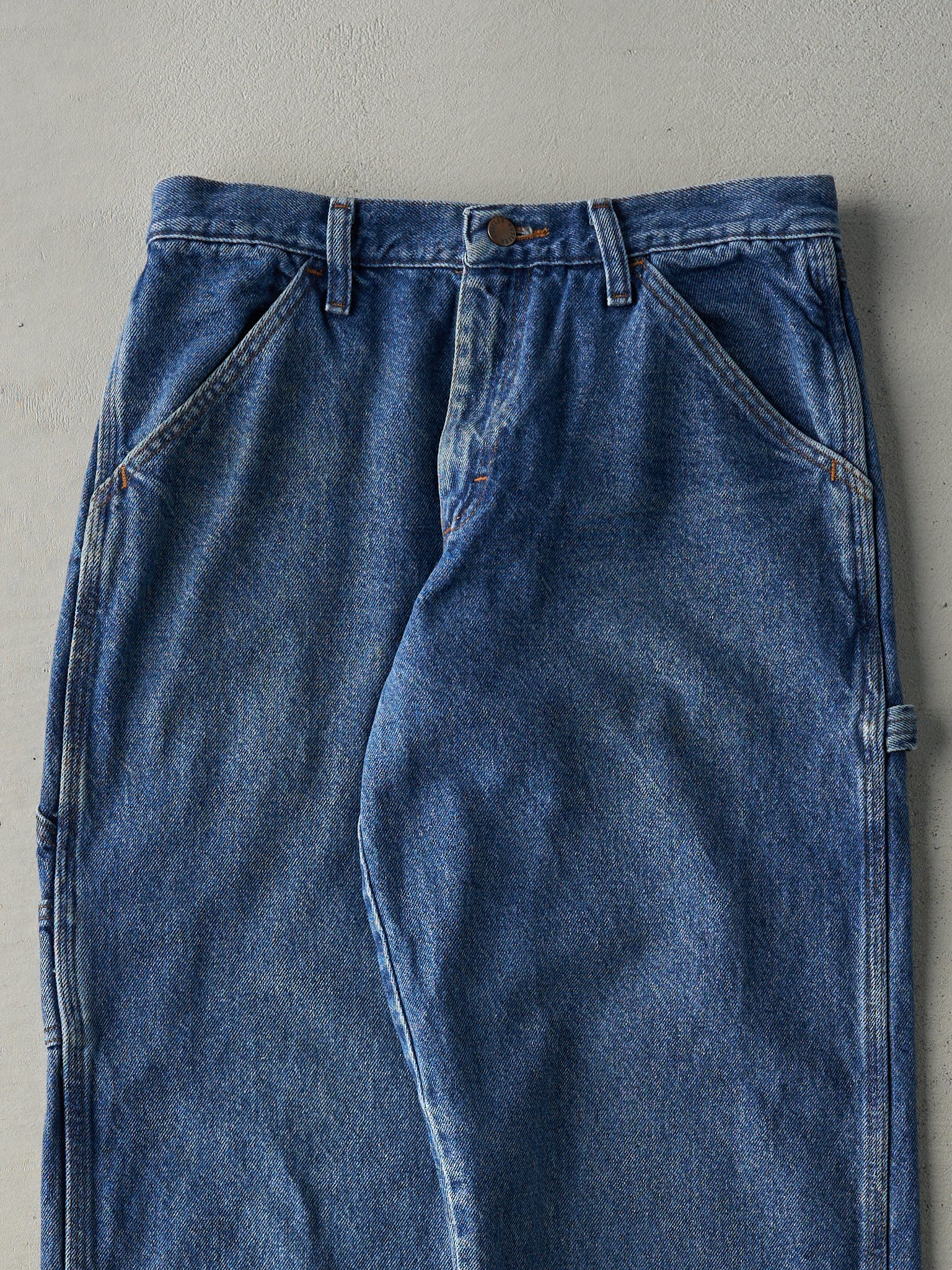 Vintage 90s Mid Wash Rustler Denim Carpenter Pants (30x29.5)