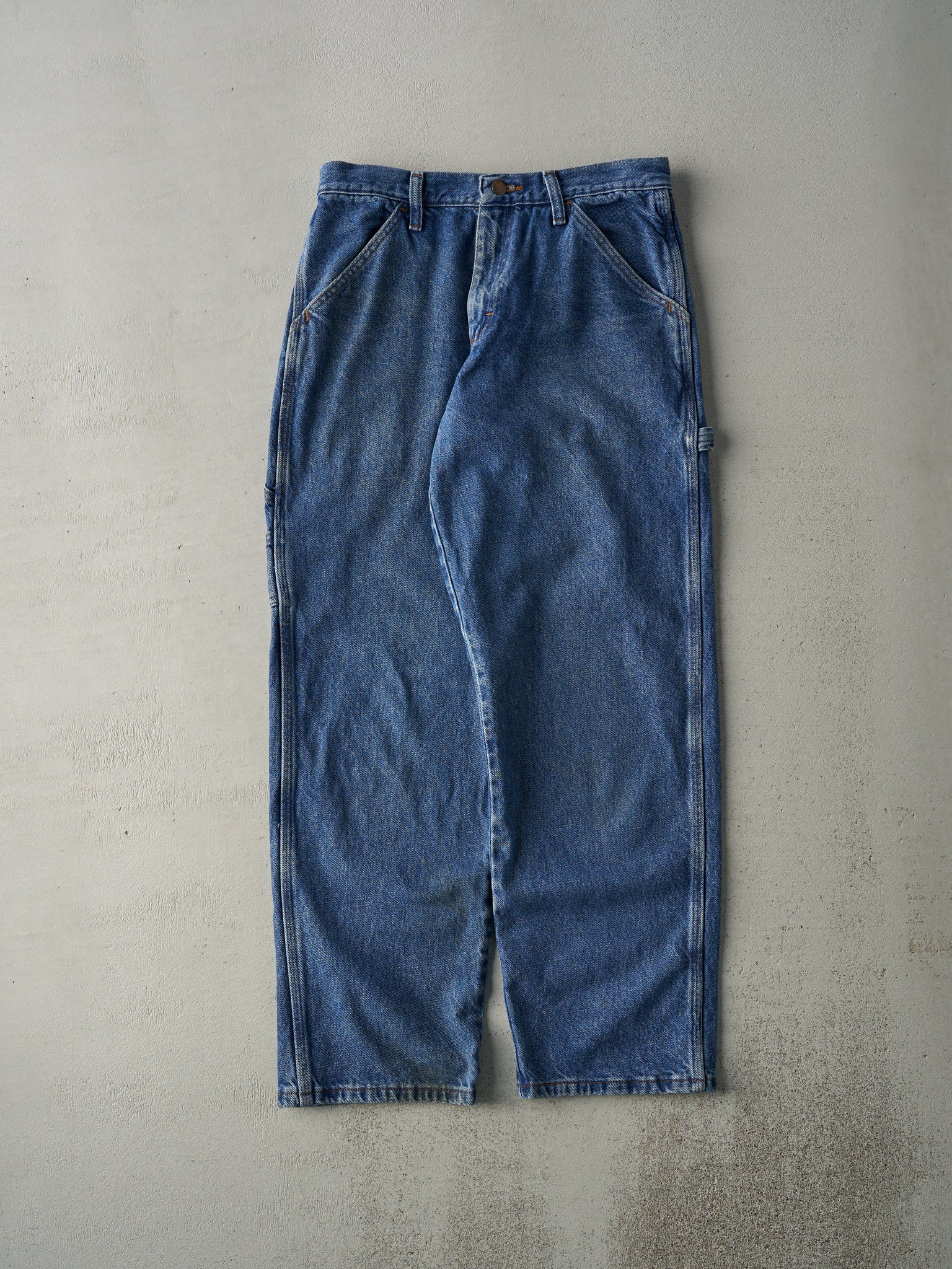 Vintage 90s Mid Wash Rustler Denim Carpenter Pants (30x29.5)