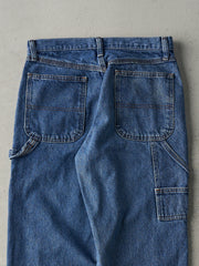 Vintage 90s Mid Wash Rustler Denim Carpenter Pants (30x29.5)