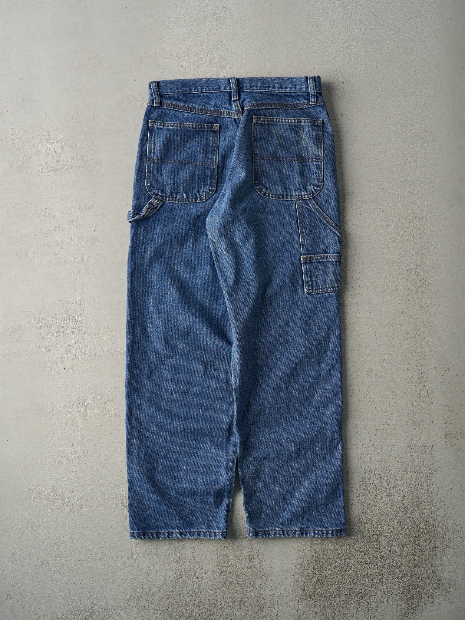 Vintage 90s Mid Wash Rustler Denim Carpenter Pants (30x29.5)