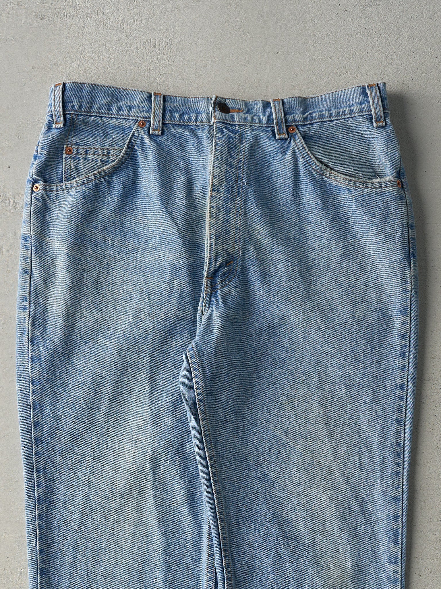 Vintage 80s Light Wash Orange Tab Levi's Jeans (34x29)