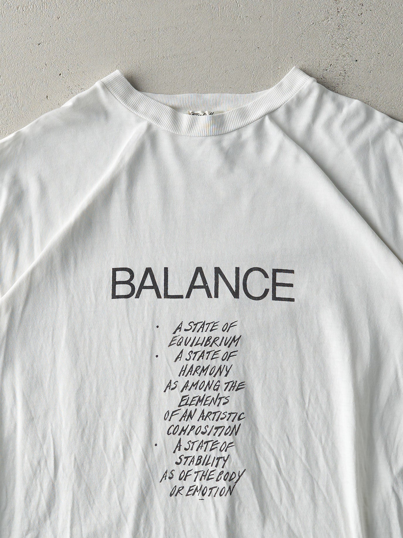 Vintage 90s White Club Monaco "Balance" Tee (M)