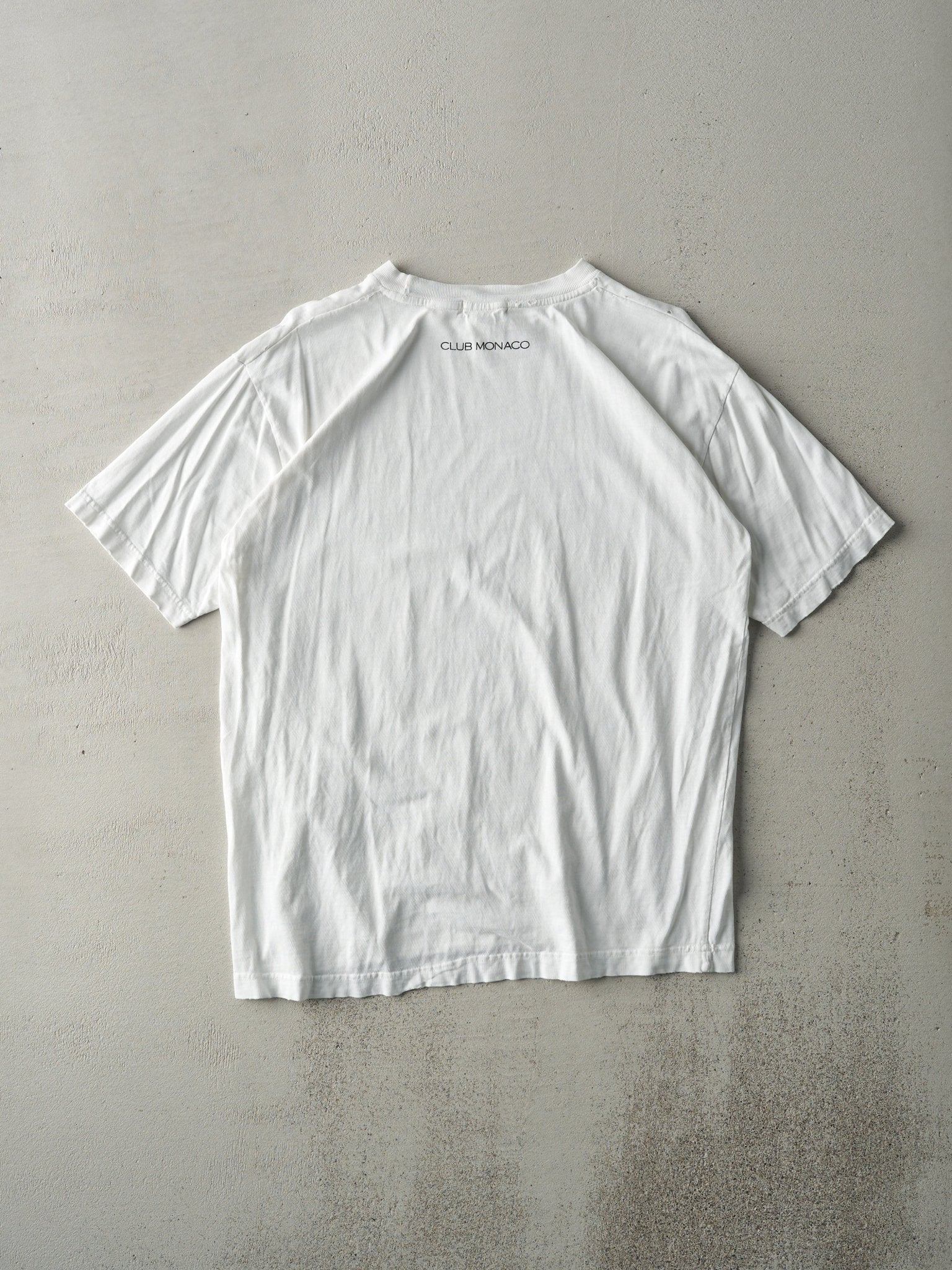 Vintage 90s White Club Monaco "Balance" Tee (M)