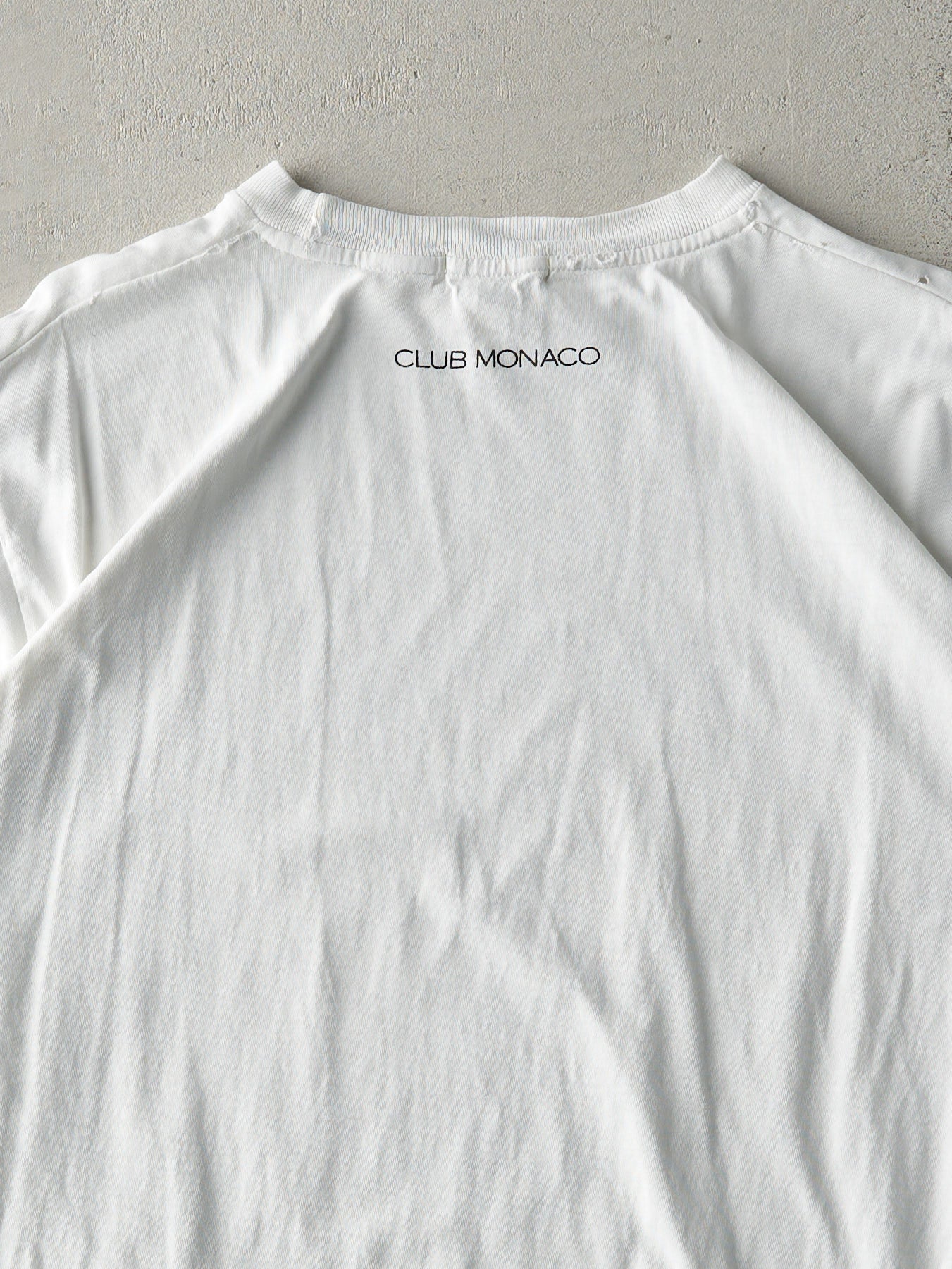 Vintage 90s White Club Monaco "Balance" Tee (M)