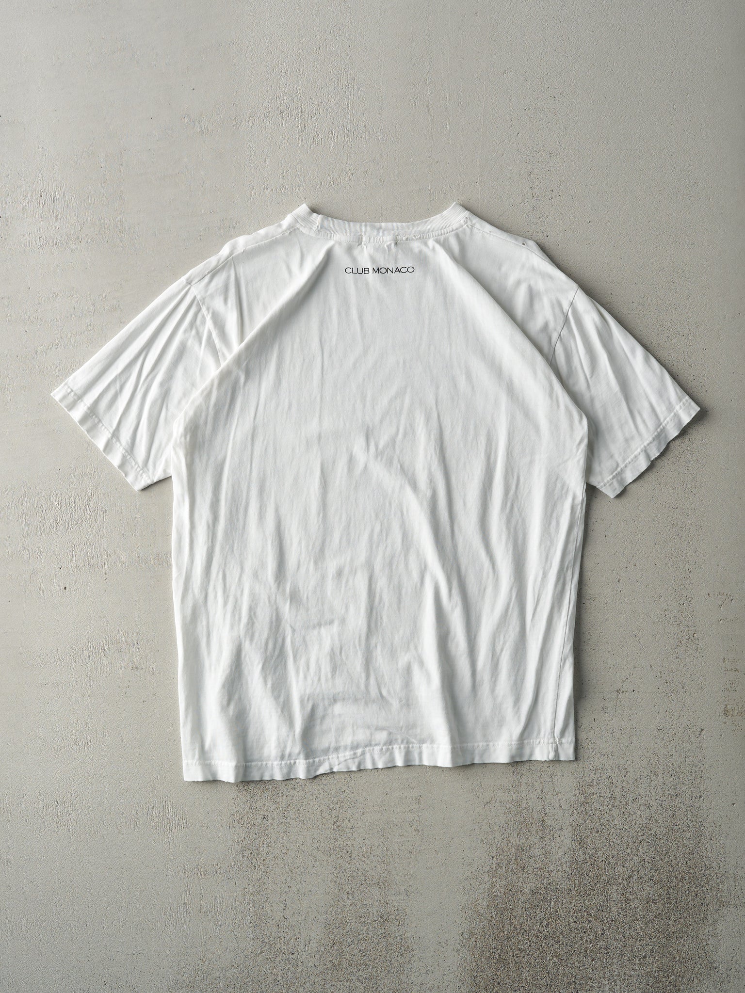 Vintage 90s White Club Monaco "Balance" Tee (M)