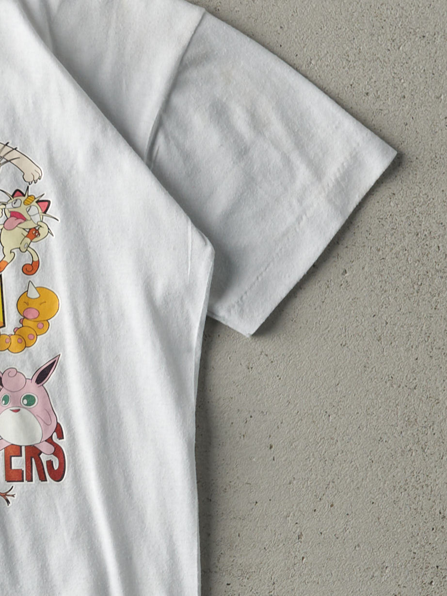 Vintage RARE 90s White Pocket Monster Pokemon Single Stitch Tee (XS)