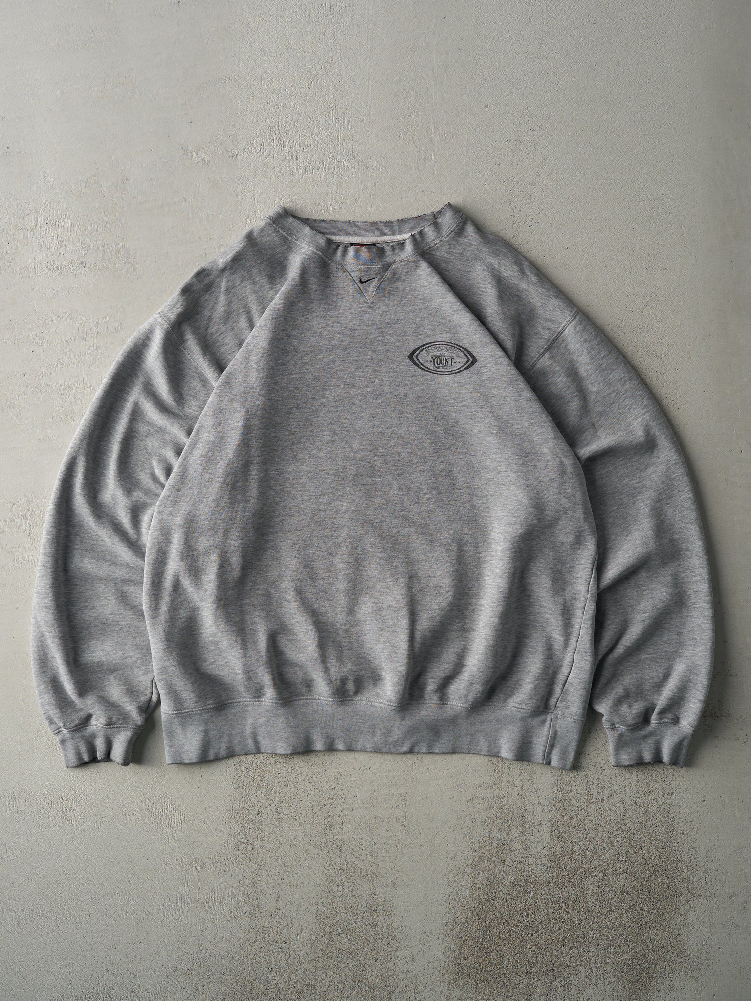 Vintage 90s Grey Nike Centre Swoosh Santa Cruz Surf Crewneck (L)