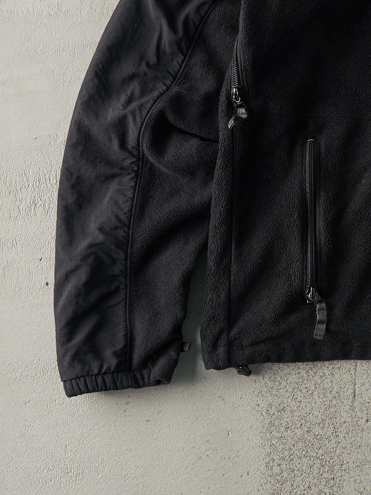 Vintage 90s Black Columbia Fleece Zip Up Sweater (M)