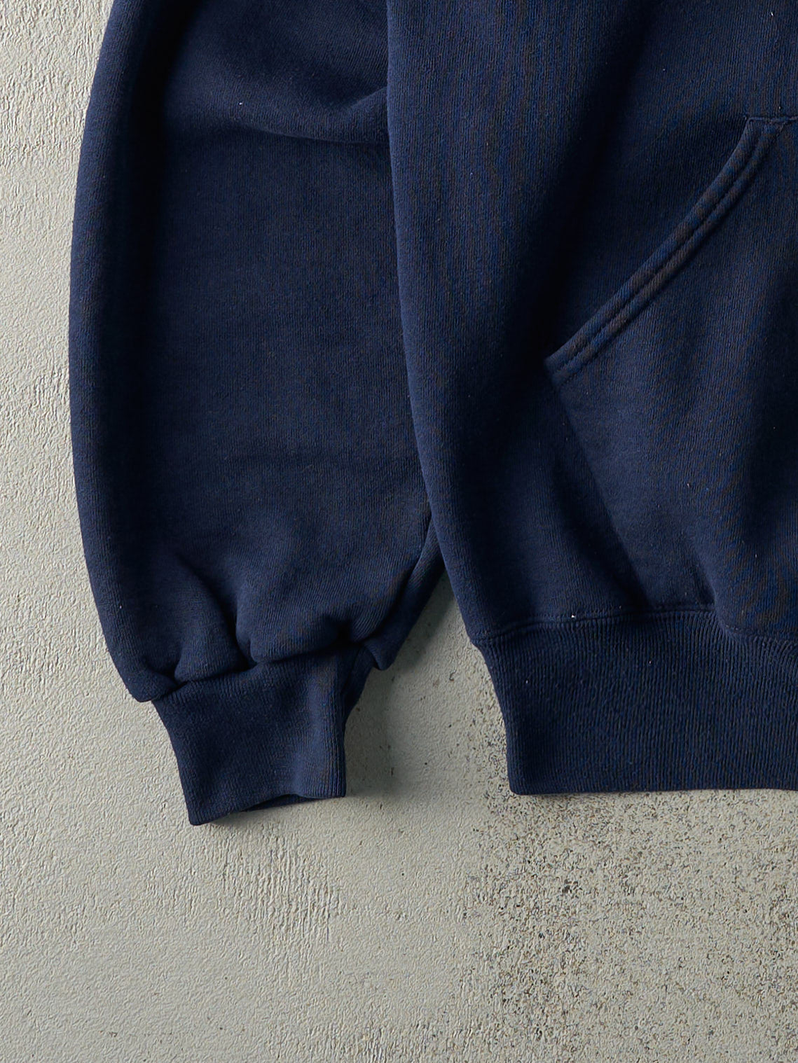 Vintage 90s Navy Blue Russell Athletics Blank Zip Up Hoodie (M)