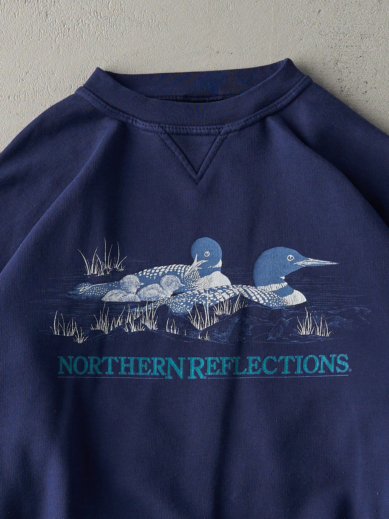 Vintage 90s Navy Blue Northern Reflections Boxy Crewneck (L)