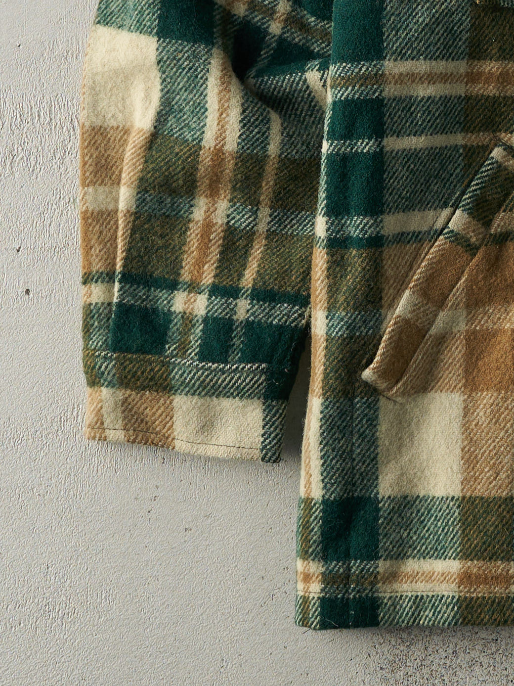 Vintage 70s Brown and Green Woolrich Flannel Jacket (M)