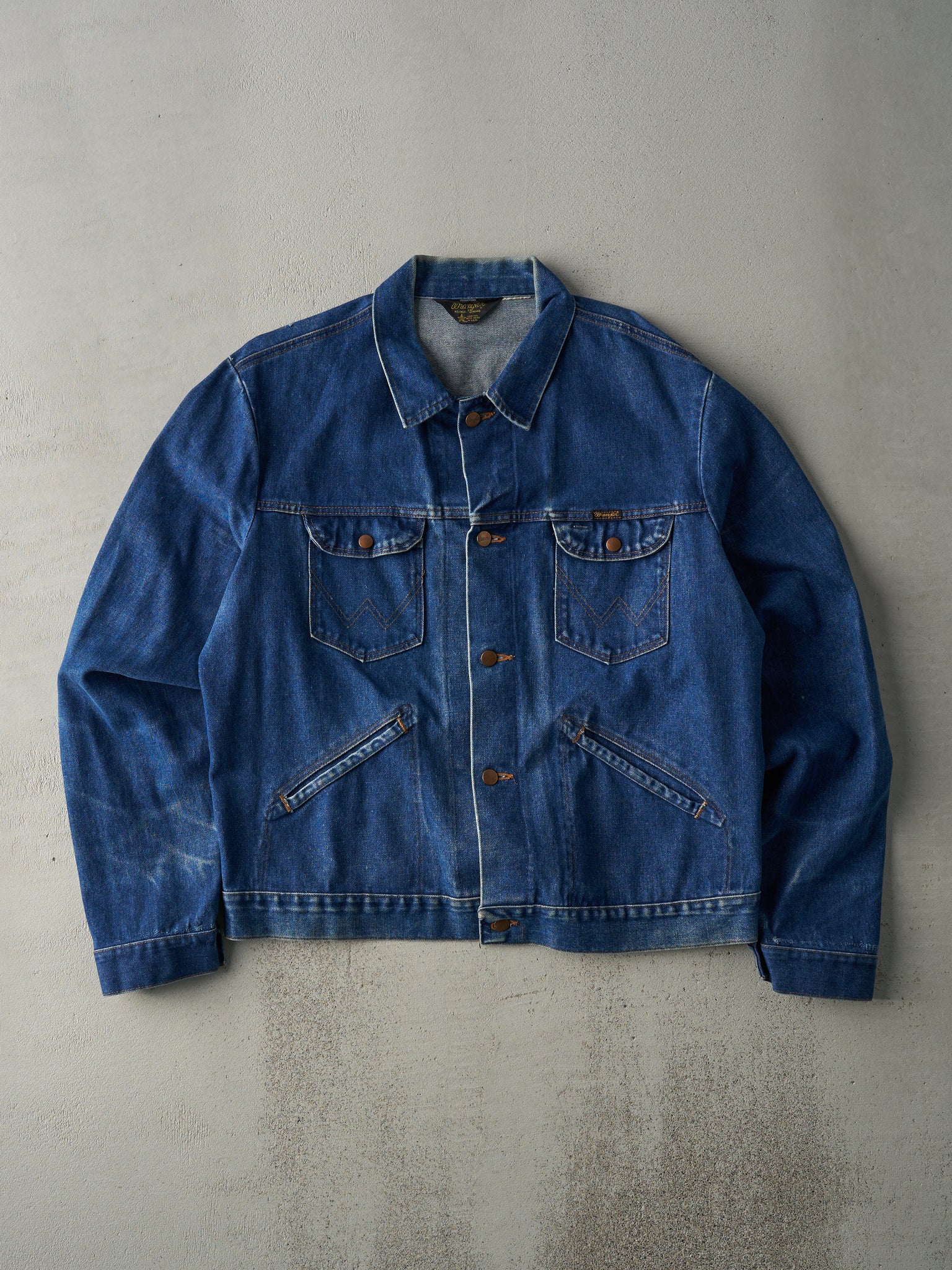 Vintage 70s Mid Wash Wrangler Denim Jacket (L)