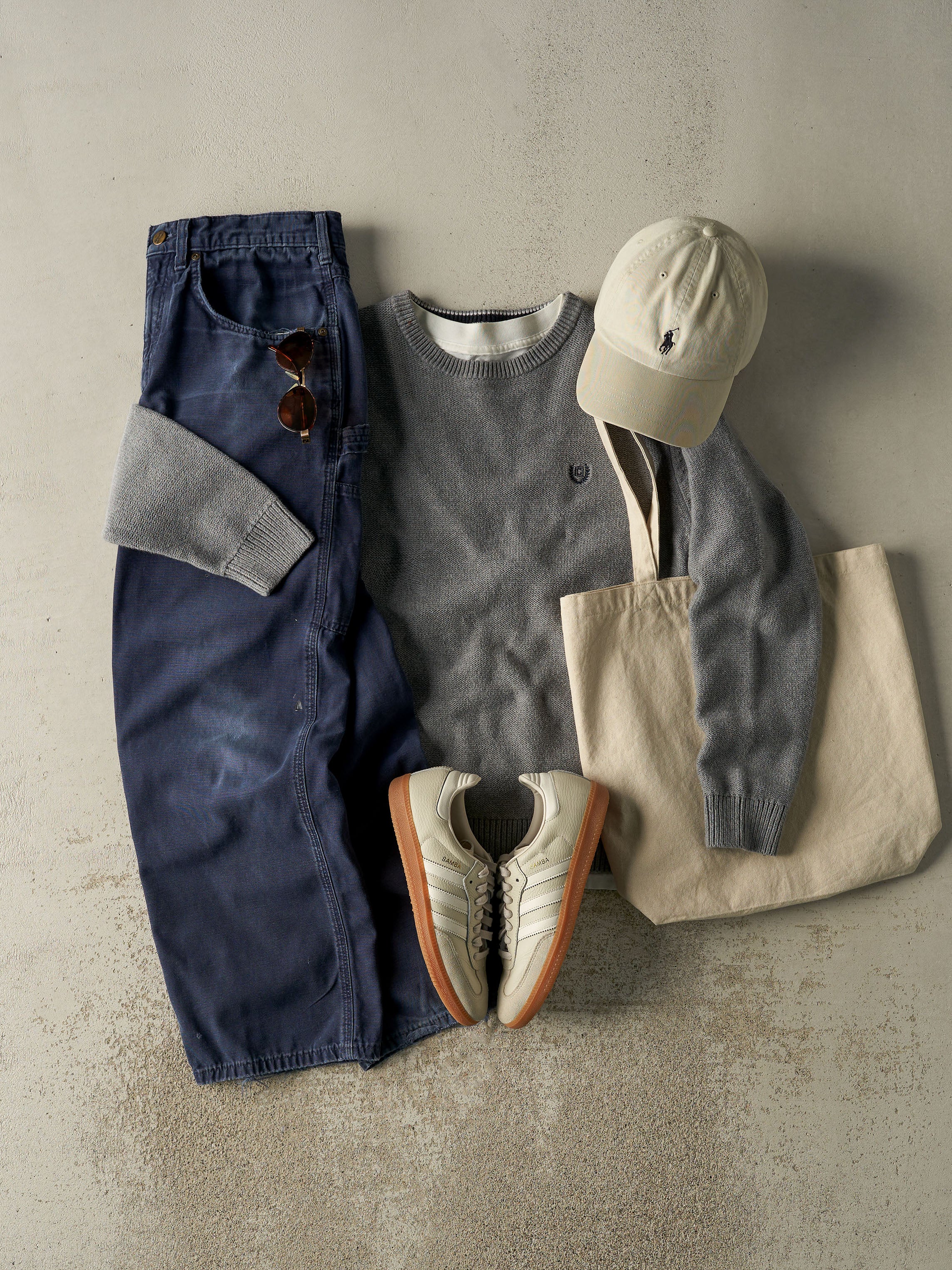 Vintage 90s Navy Blue Carhartt Carpenter Pants (30x29.5)