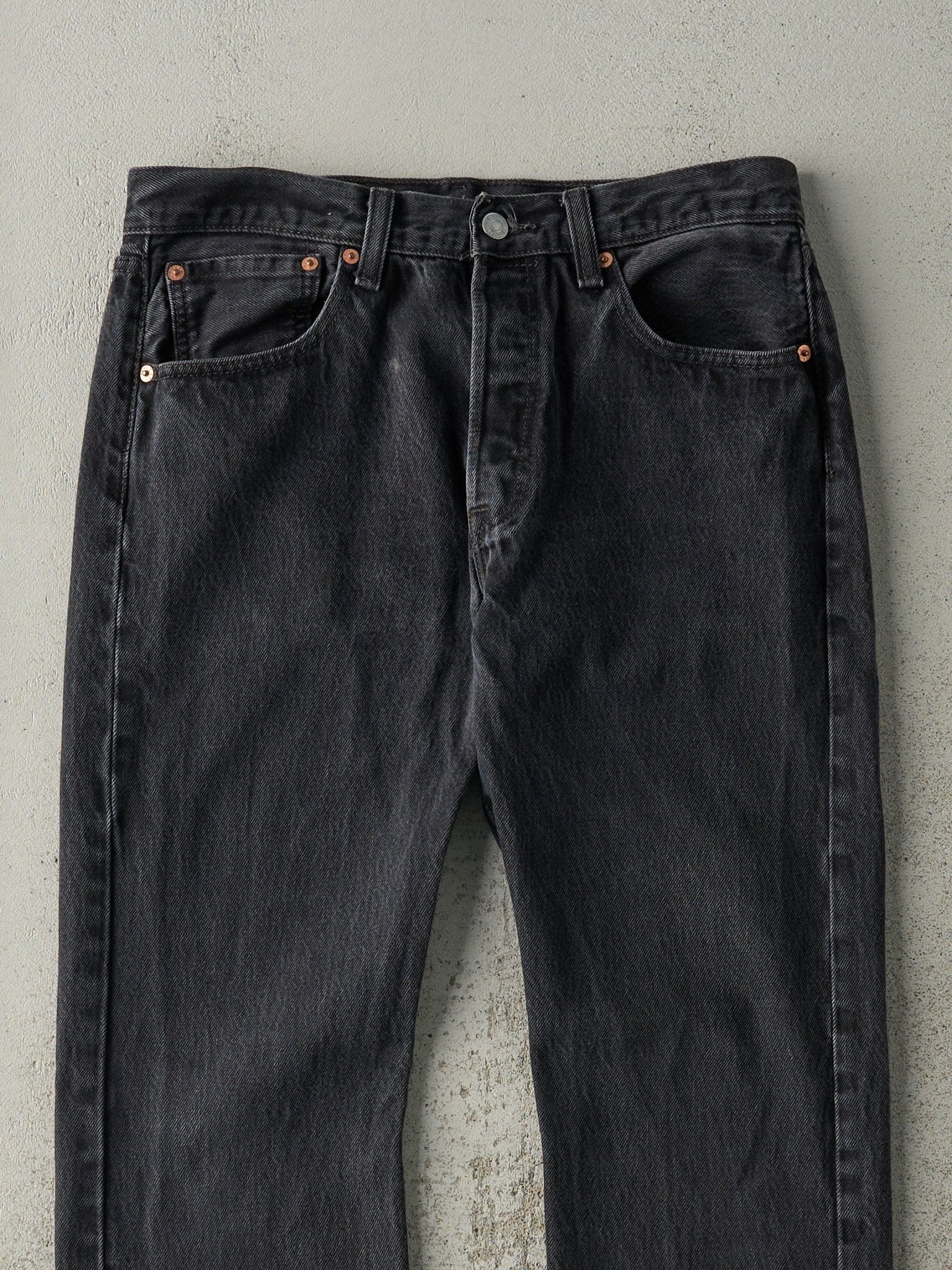 Vintage Y2K Faded Black Levi's 501 Denim Pants (31x29)