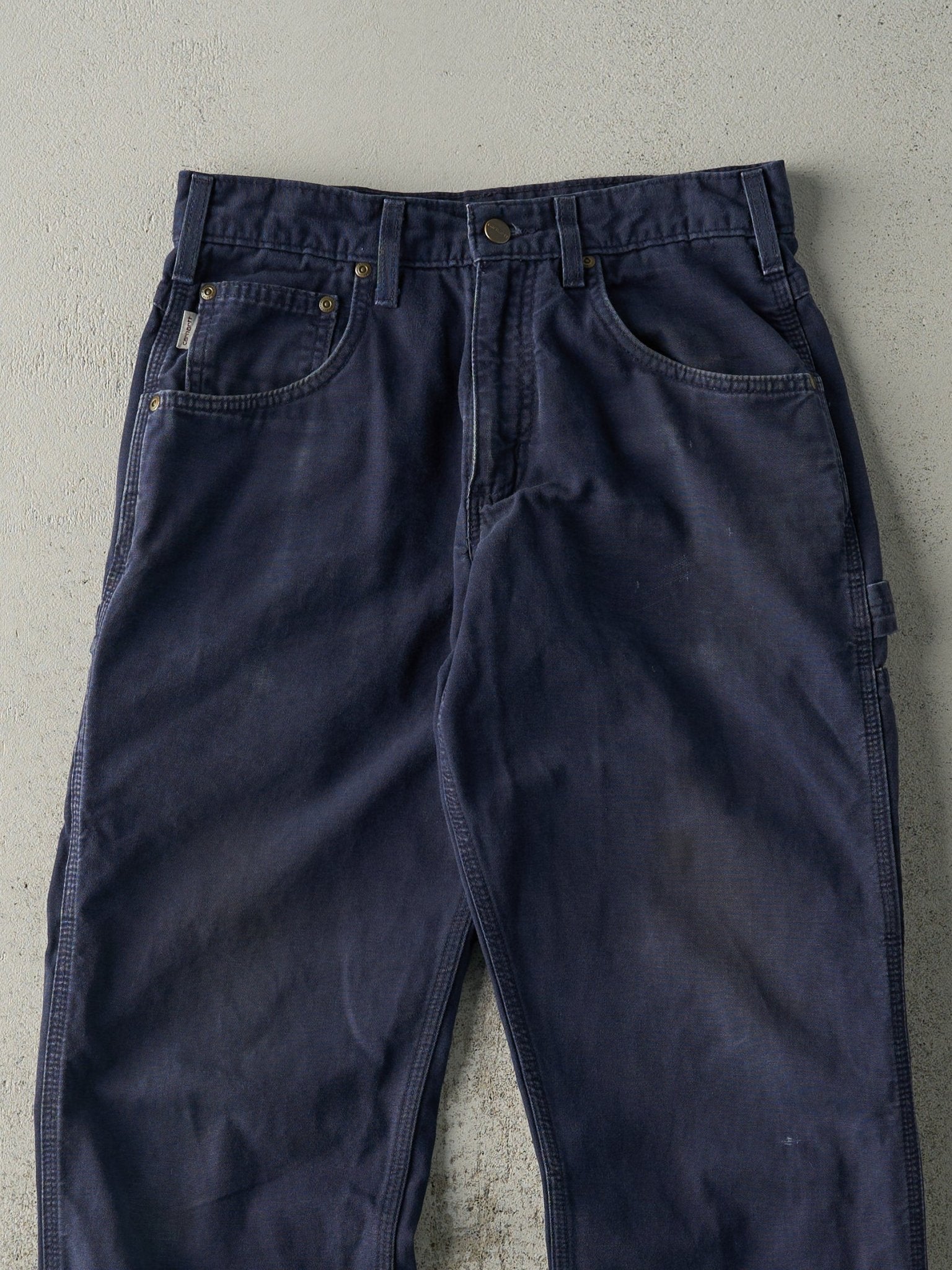 Vintage Y2K Navy Blue Carhartt Lightweight Carpenter Pants (29.5x30)