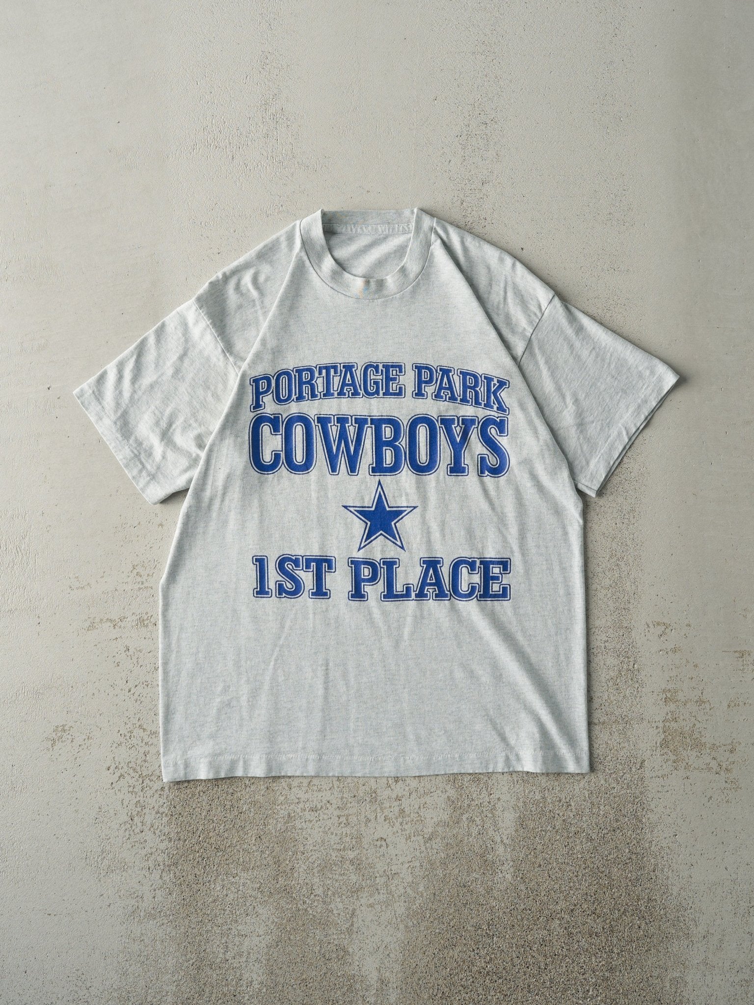 Vintage 90s Grey Portage Park Cowboys Single Stitch Tee (M)