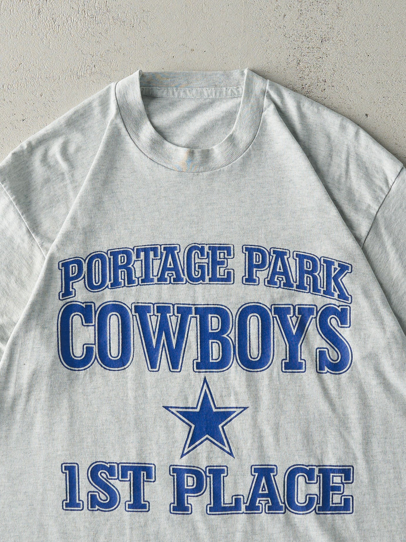 Vintage 90s Grey Portage Park Cowboys Single Stitch Tee (M)