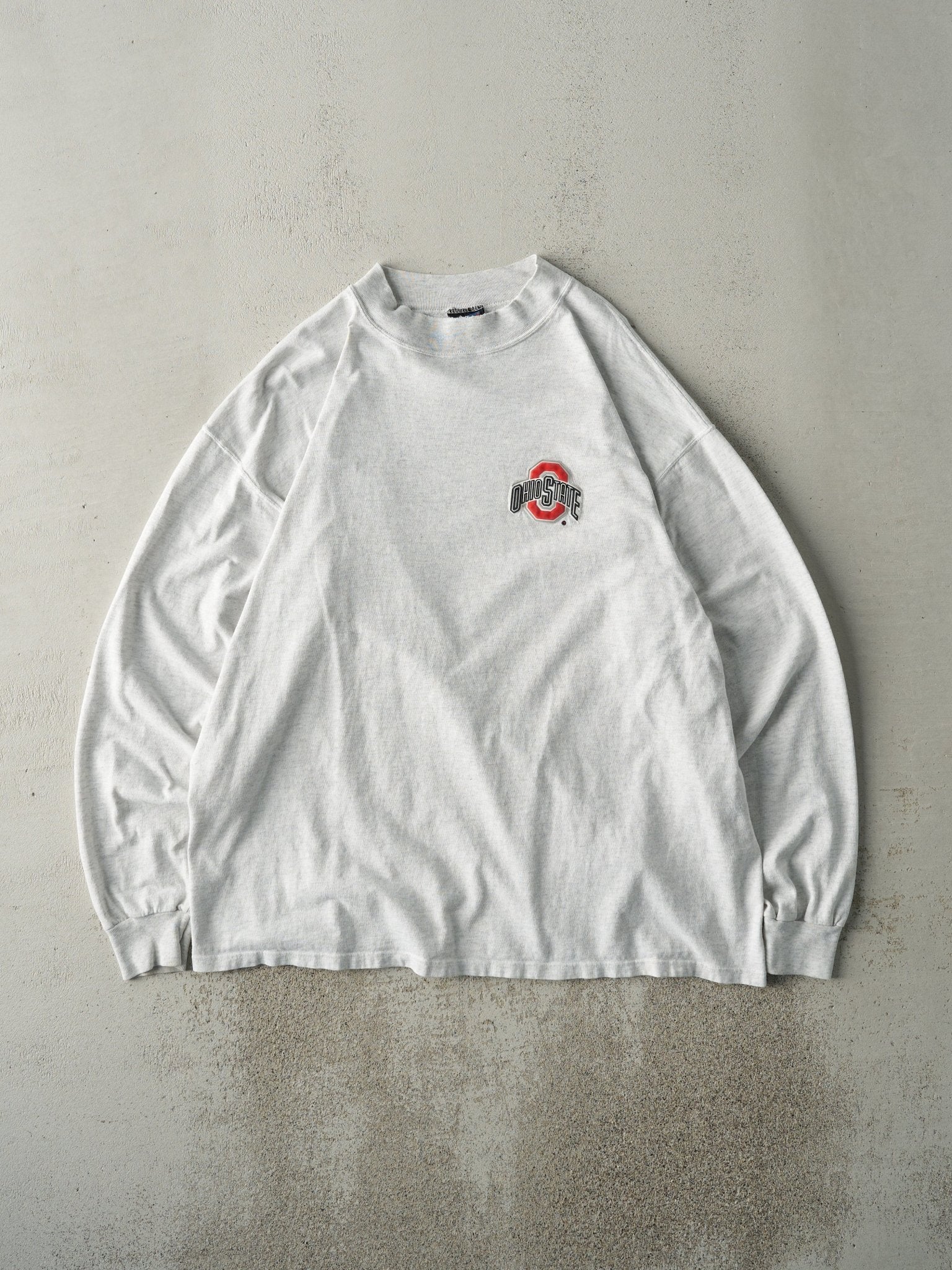 Vintage 90s Heather Grey Ohio State Long Sleeve (L)