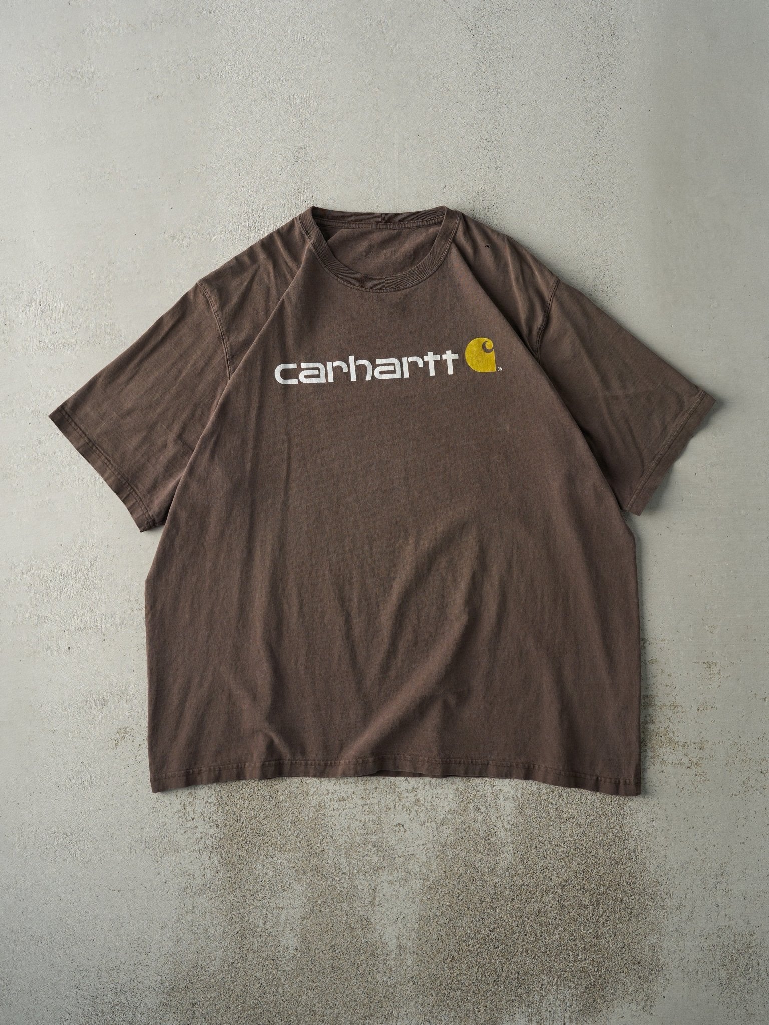 Vintage 90s Brown Carhartt Logo Tee (XXL/XXXL)