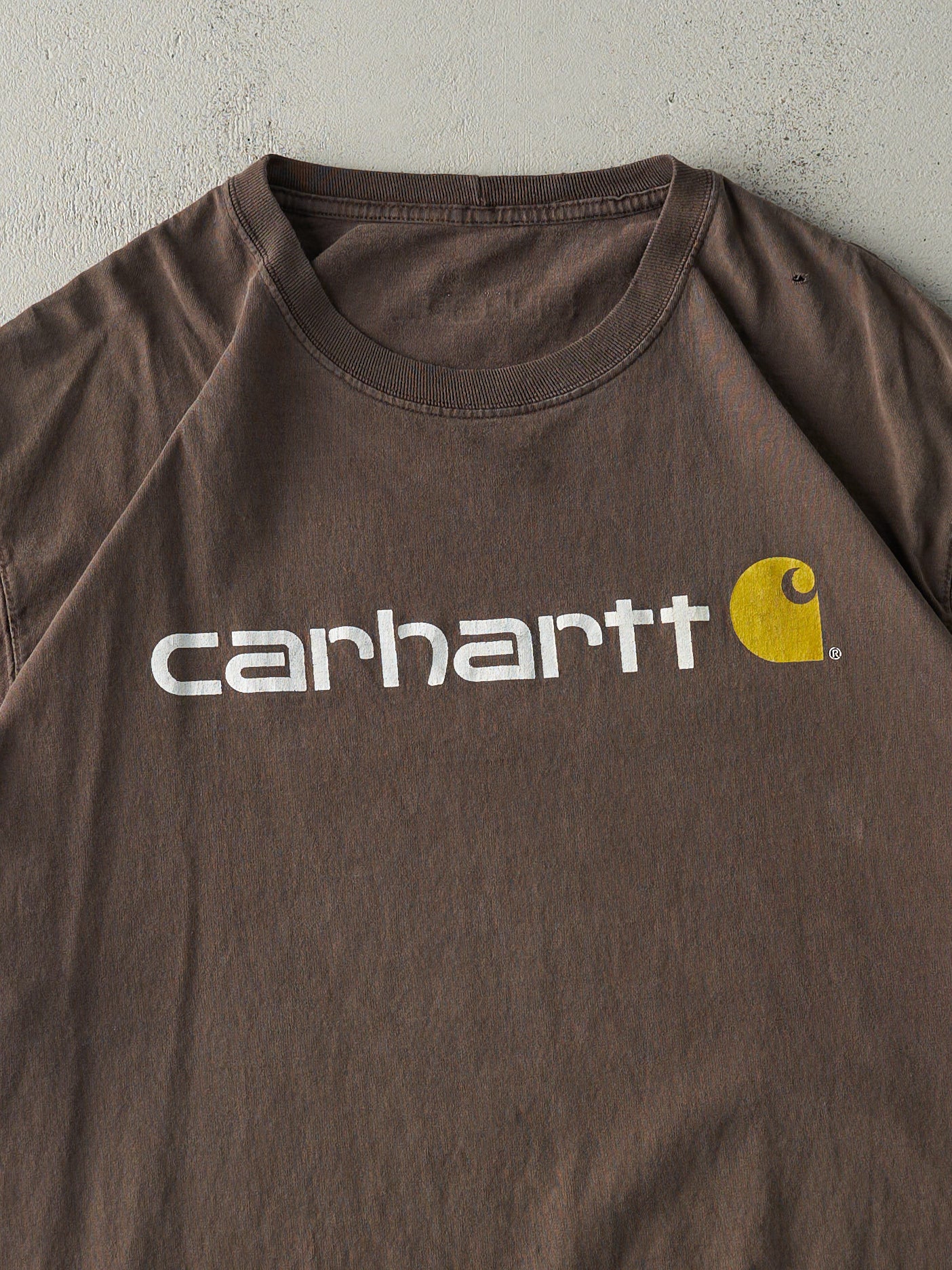 Vintage 90s Brown Carhartt Logo Tee (XXL/XXXL)