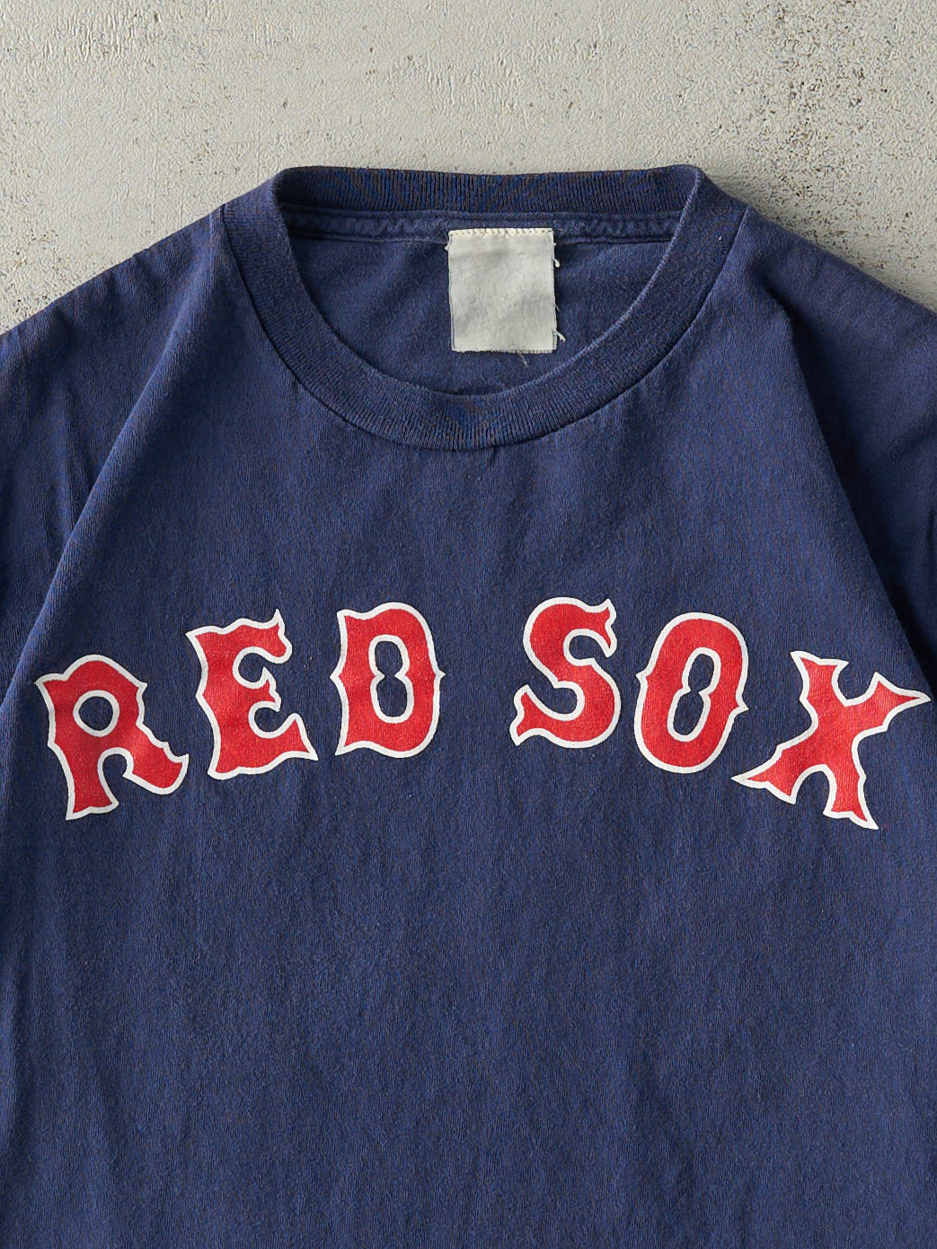 Vintage Y2K Navy Blue Boston Red Sox #19 Josh Beckett Player Tee (S)