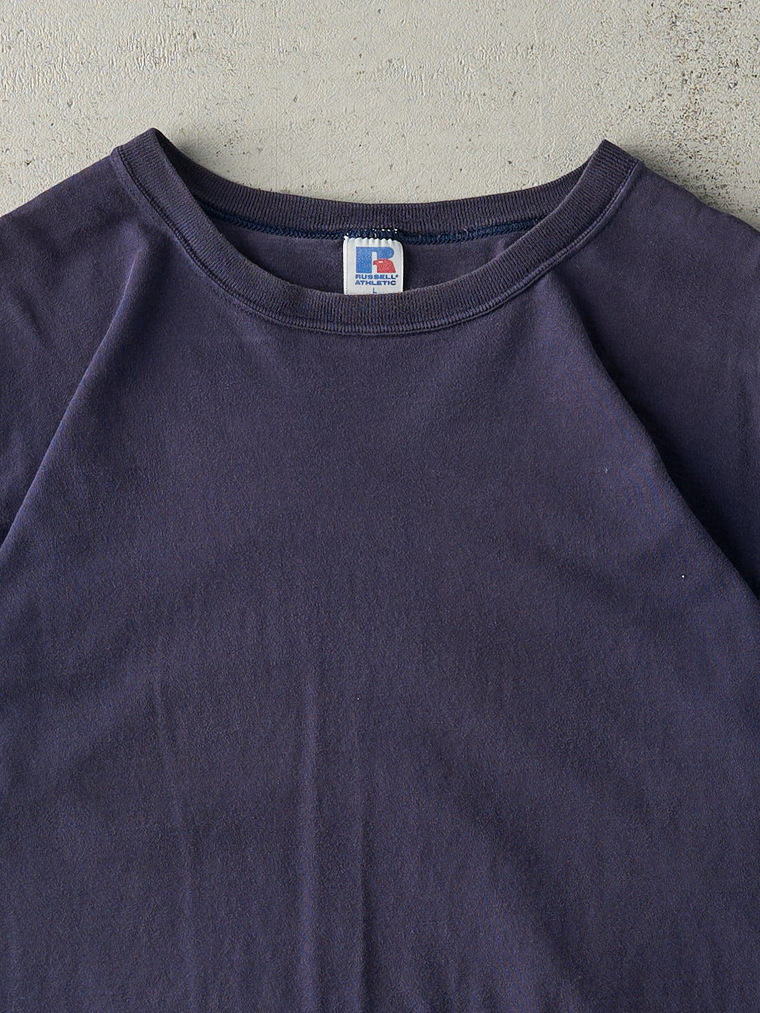 Vintage 90s Navy Blue Russell Athletics Blank Tee (M)