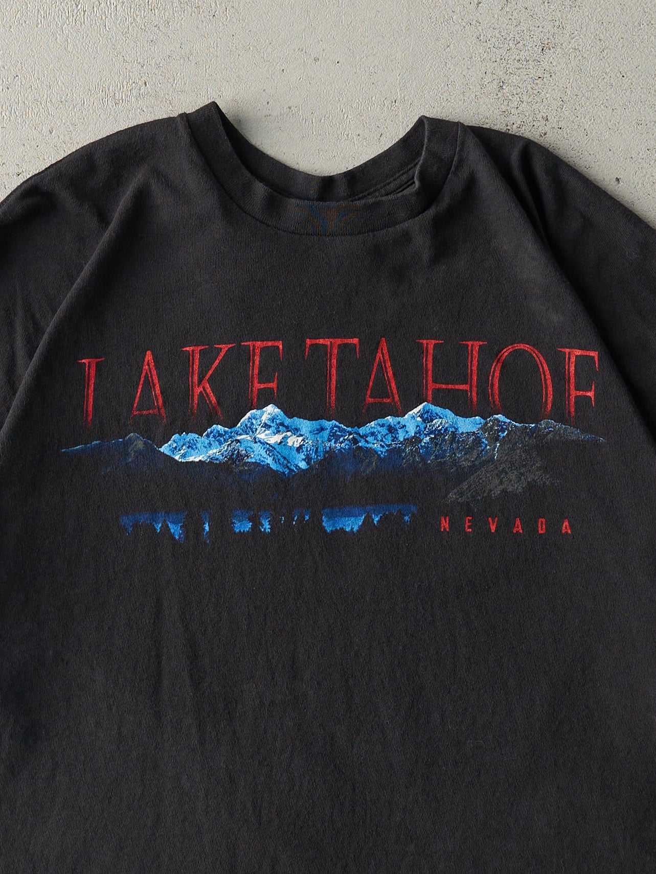 Vintage Y2K Black Lake Tahoe Nevada Tee (L)