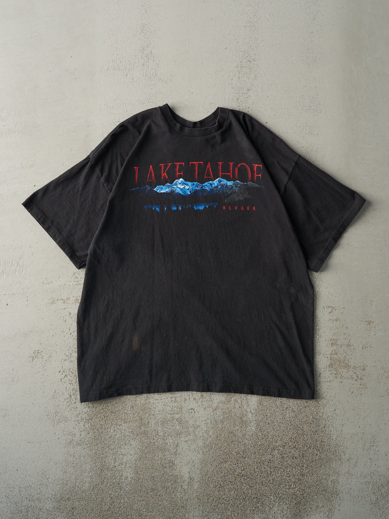 Vintage Y2K Black Lake Tahoe Nevada Tee (L)