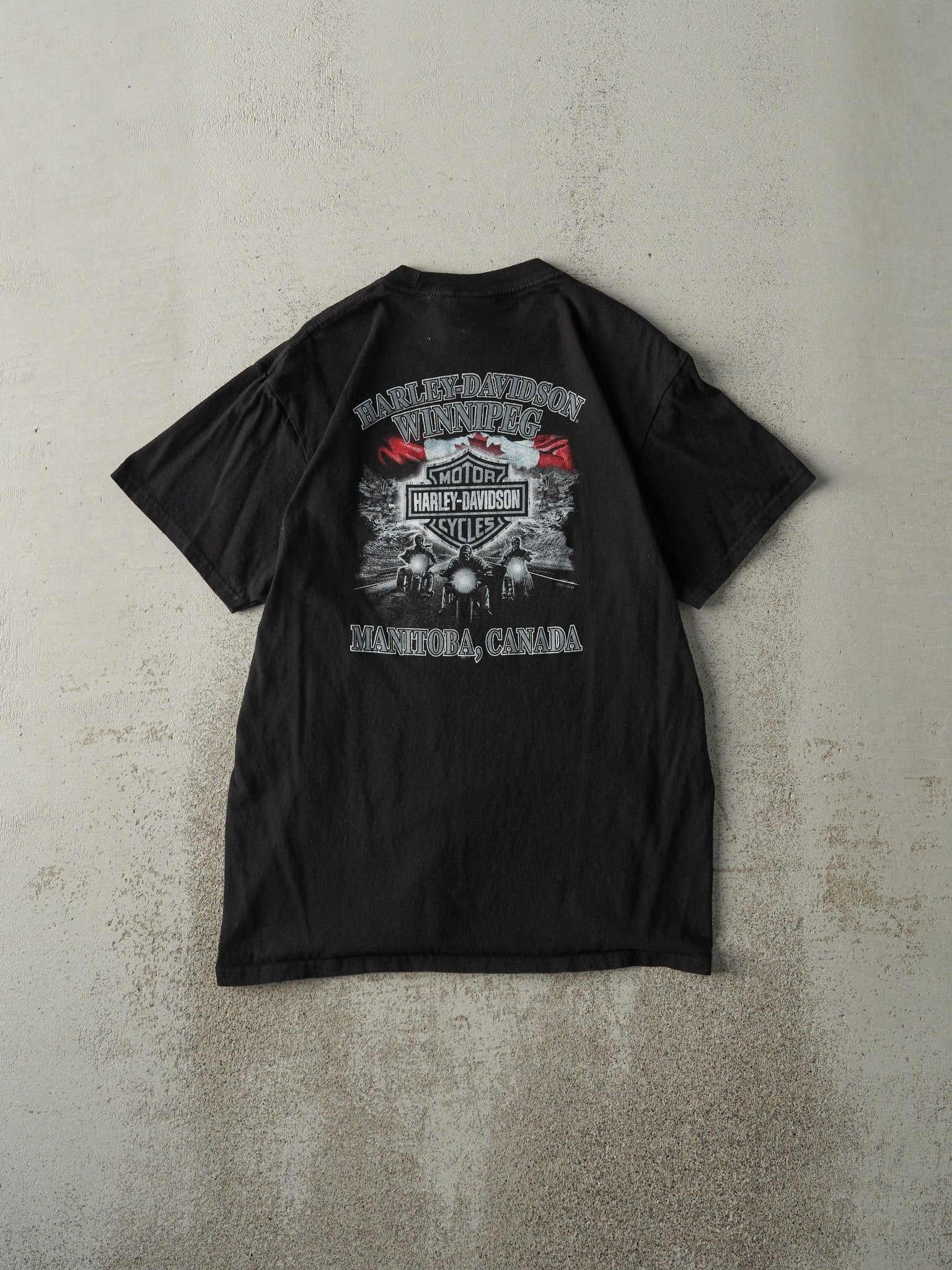 Vintage 13' Black Winnipeg Manitoba Harley Davidson Tee (S)