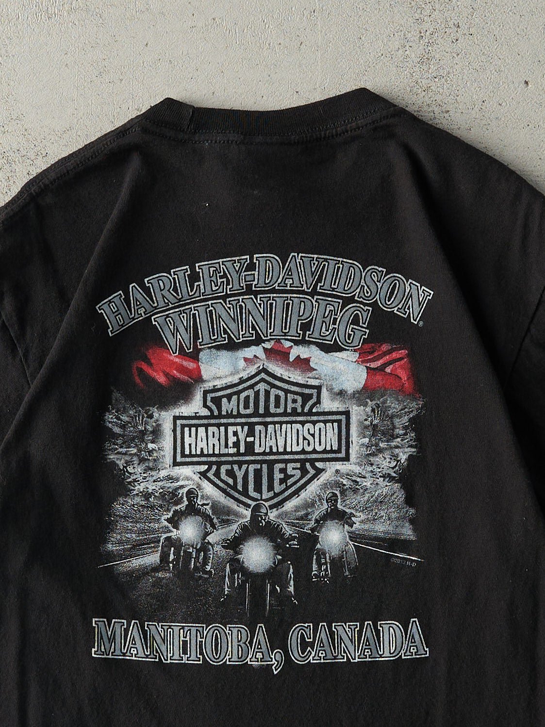 Vintage 13' Black Winnipeg Manitoba Harley Davidson Tee (S)